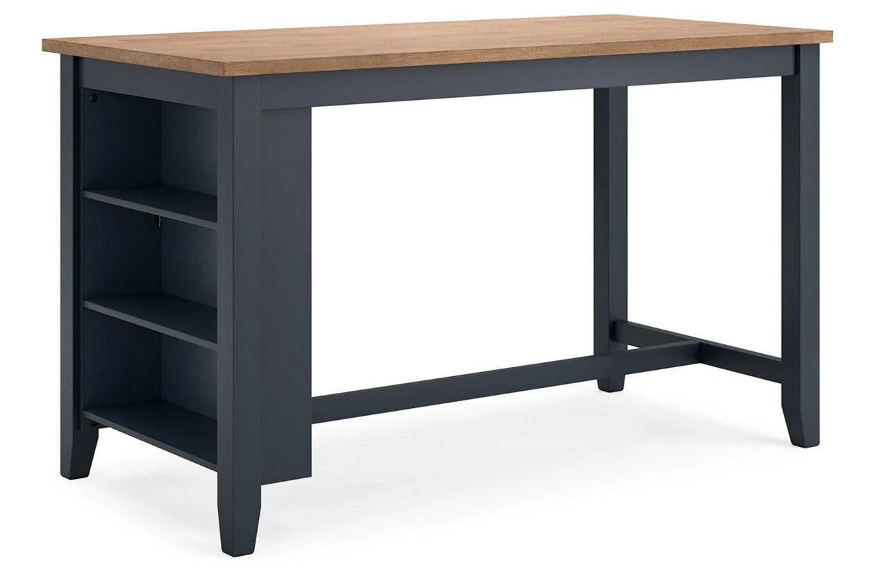Gesthaven Natural/Blue Counter Height Dining Table and 4 Barstools - Image 4