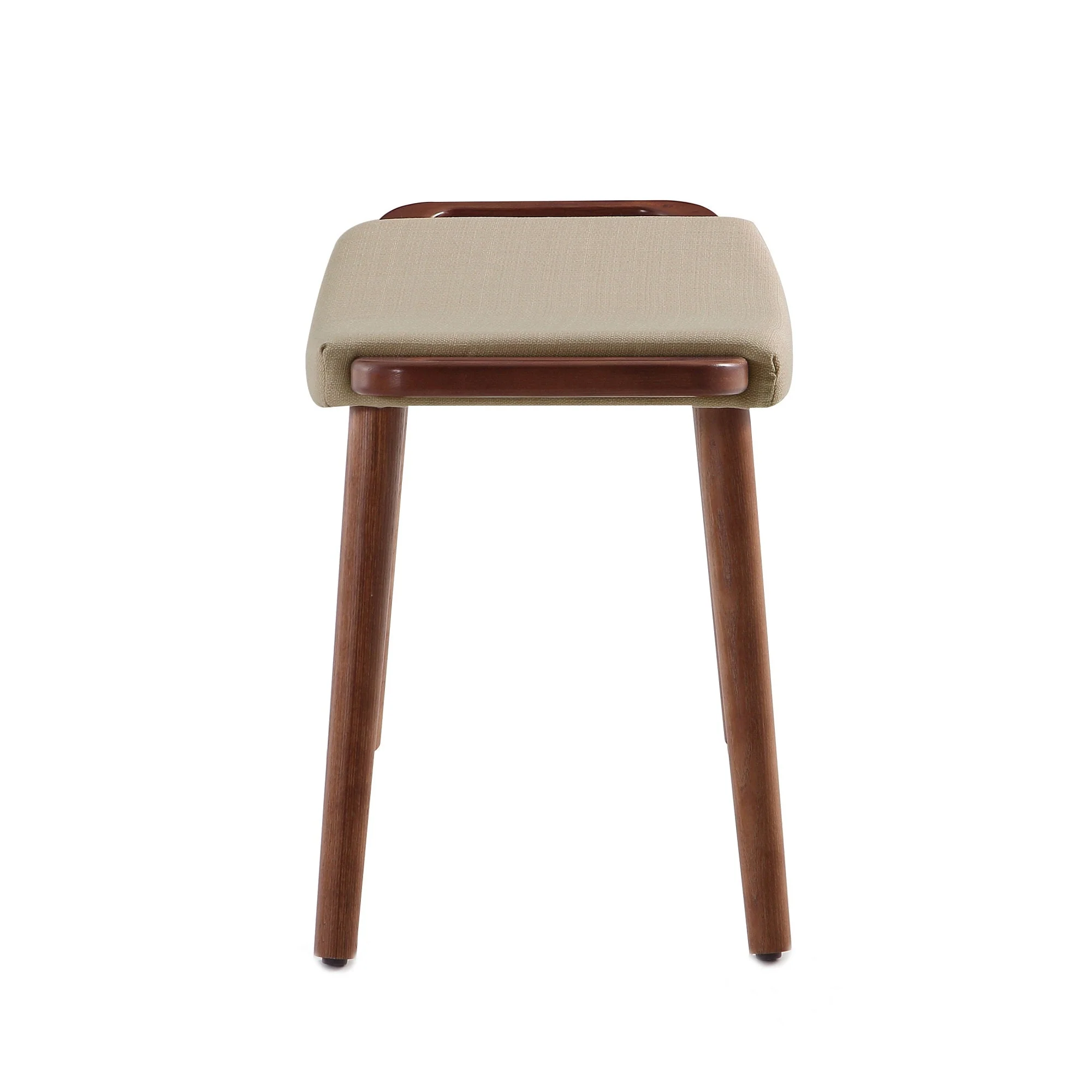Geta Ottoman in Barley and Antique Walnut - Image 6