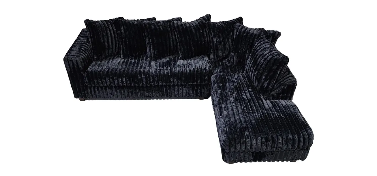 Gia Black Right Arm Facing (RAF) Sectional - Image 5
