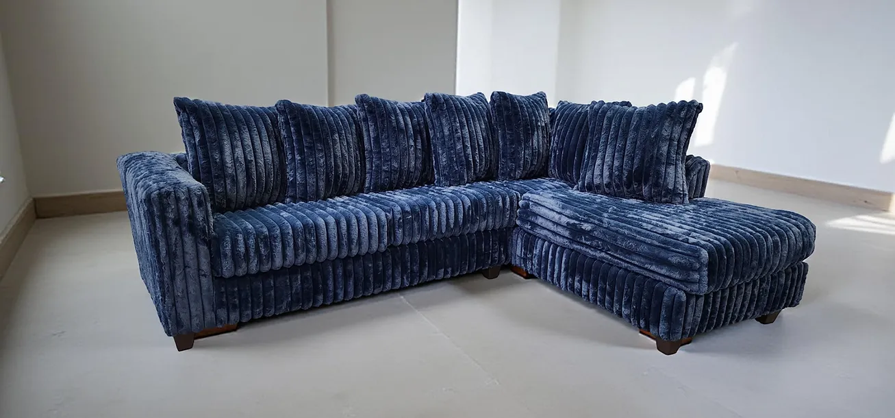 Gia Blue Right Arm Facing (RAF) Sectional