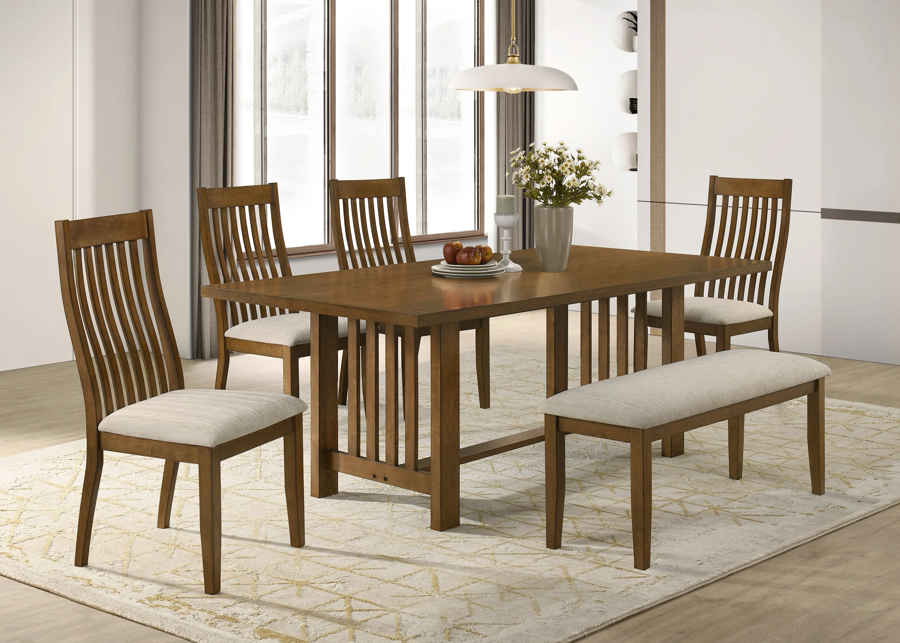 Glendale Beige/Brown Dining Set - Image 2