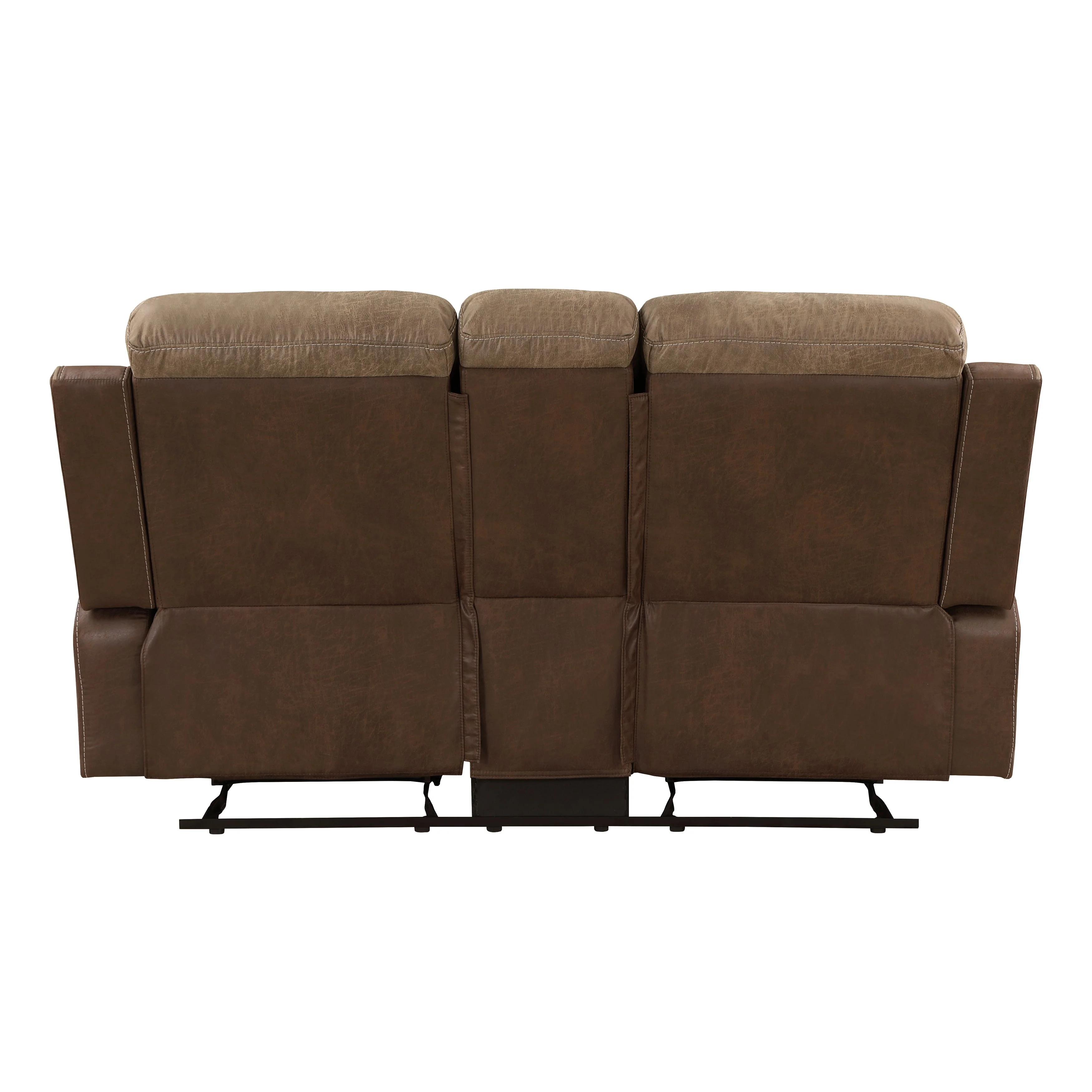 Glendale Brown Microfiber Double Reclining Living Room Set - Image 11