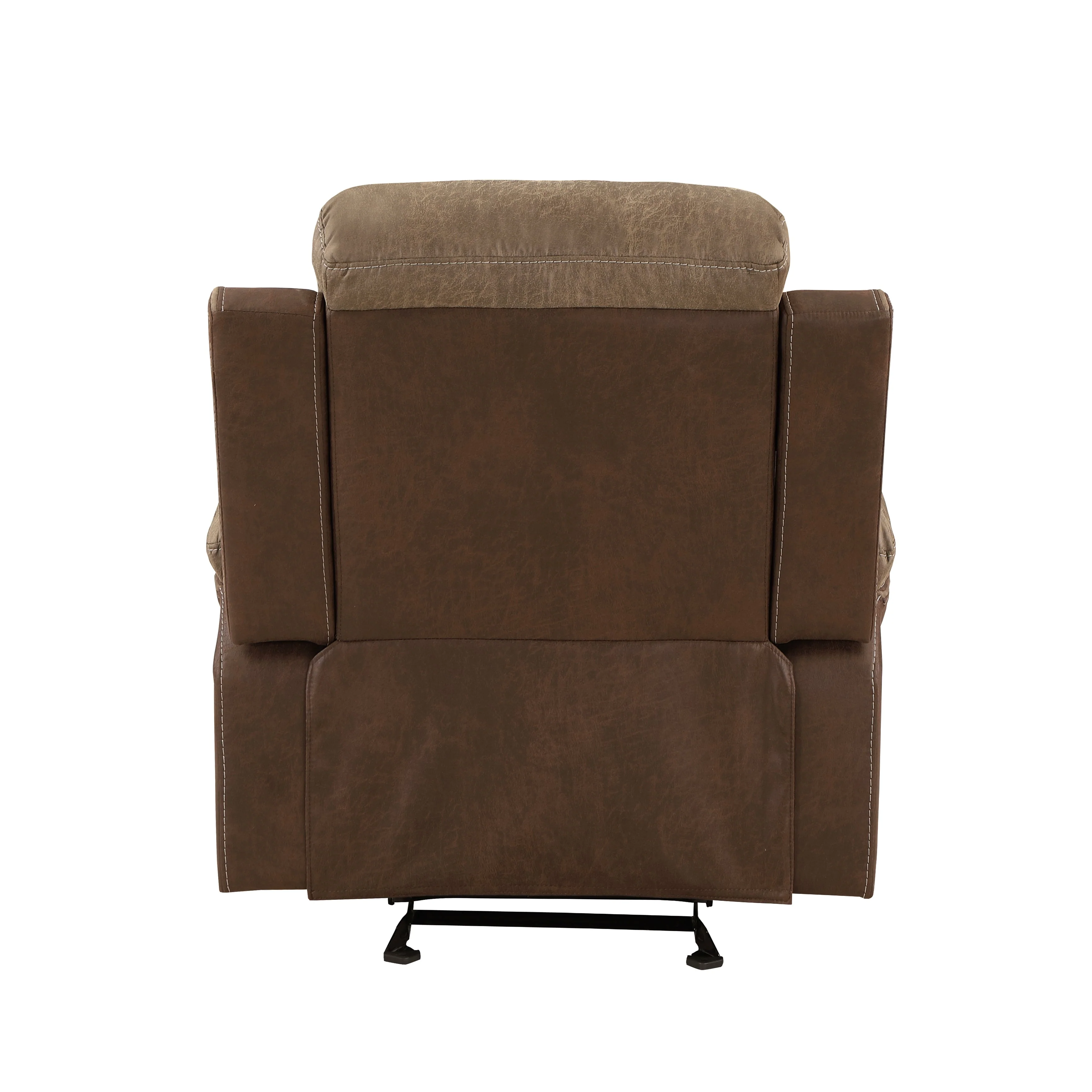Glendale Brown Microfiber Double Reclining Living Room Set - Image 15