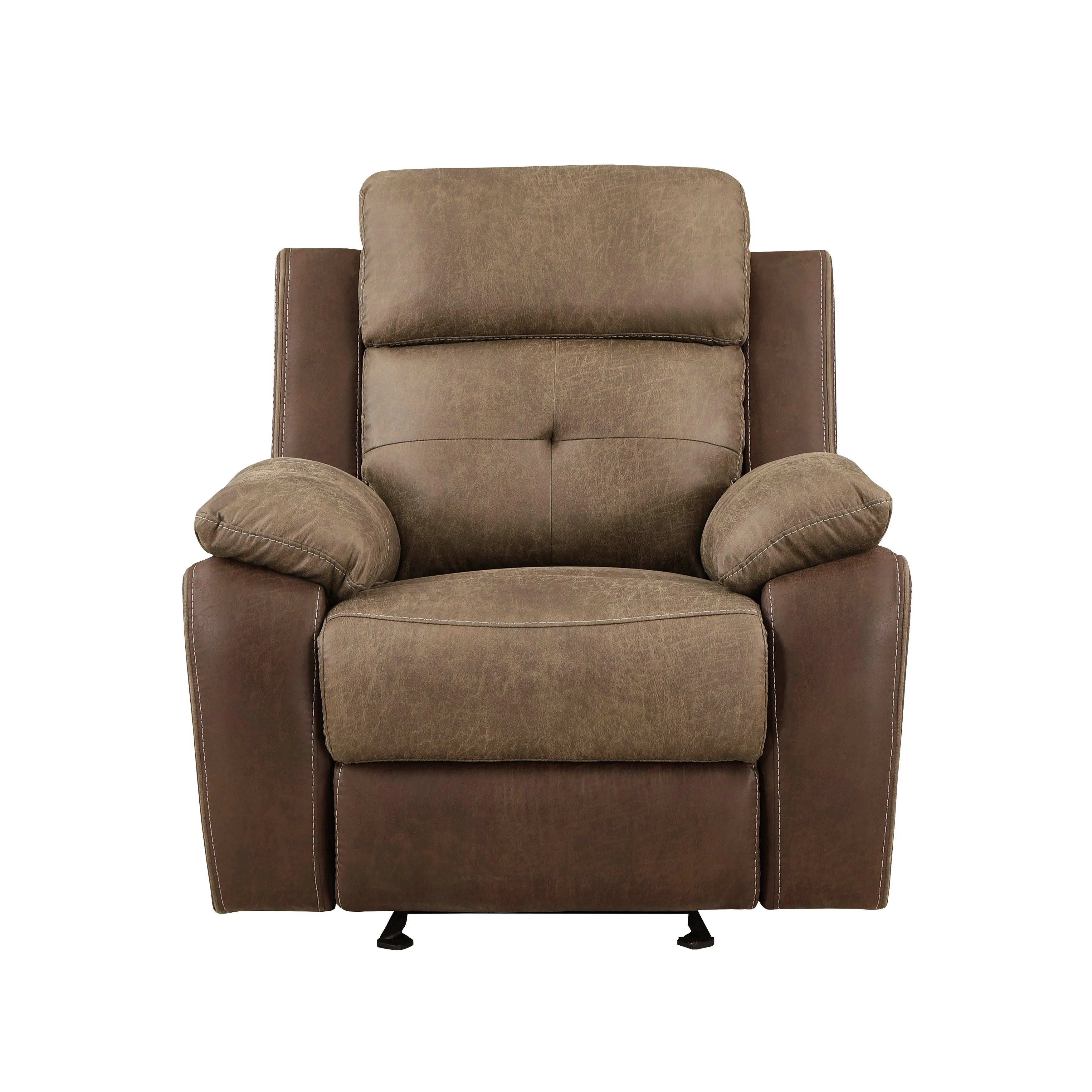 Glendale Brown Microfiber Glider Reclining Chair - Image 7