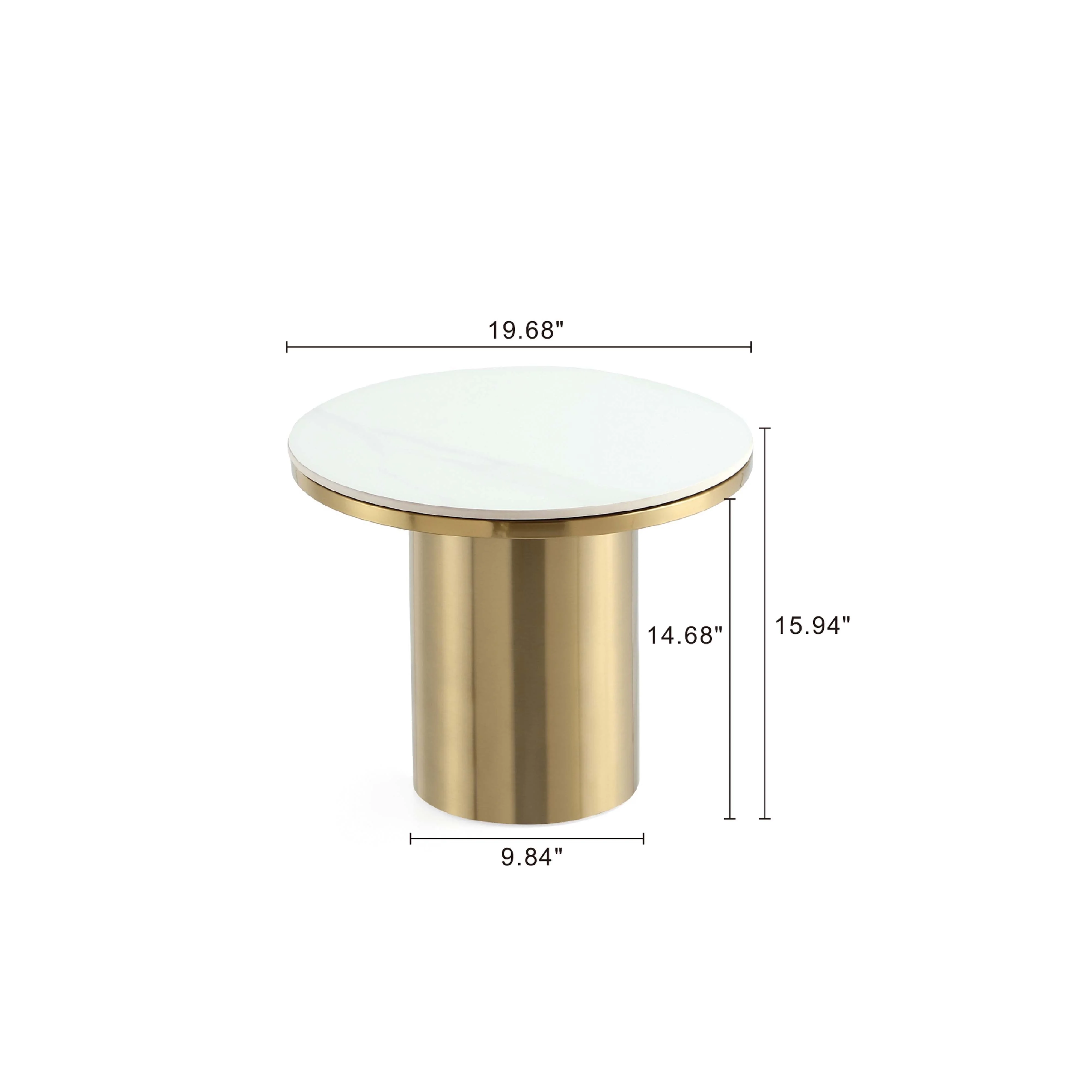 Glenn End Table in Gold - Image 3