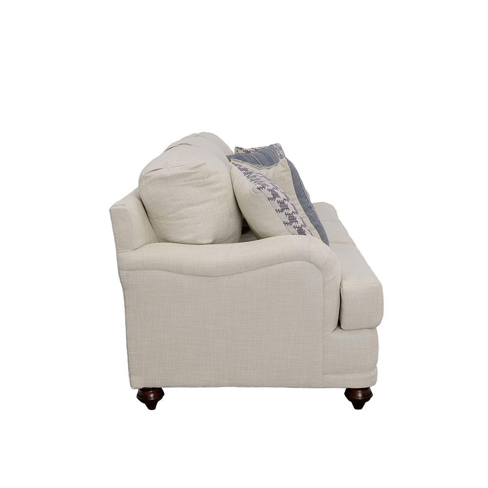 Glenn Upholstered English Arm Sofa Light Grey and Blue - Image 5