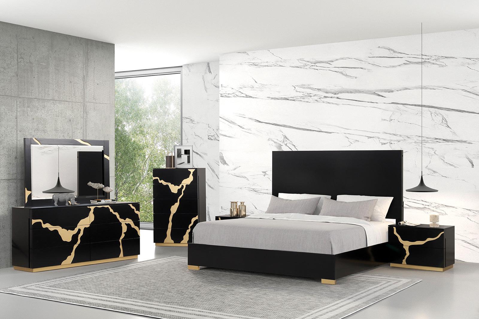 Goldsberg Black Queen Panel Bed - Image 6