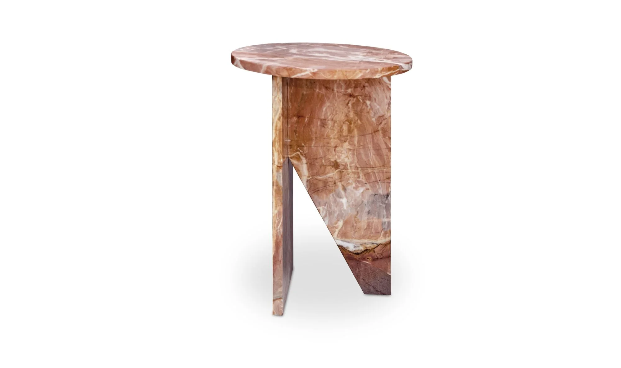Grace Accent Table Orange Levante Marble - Image 3