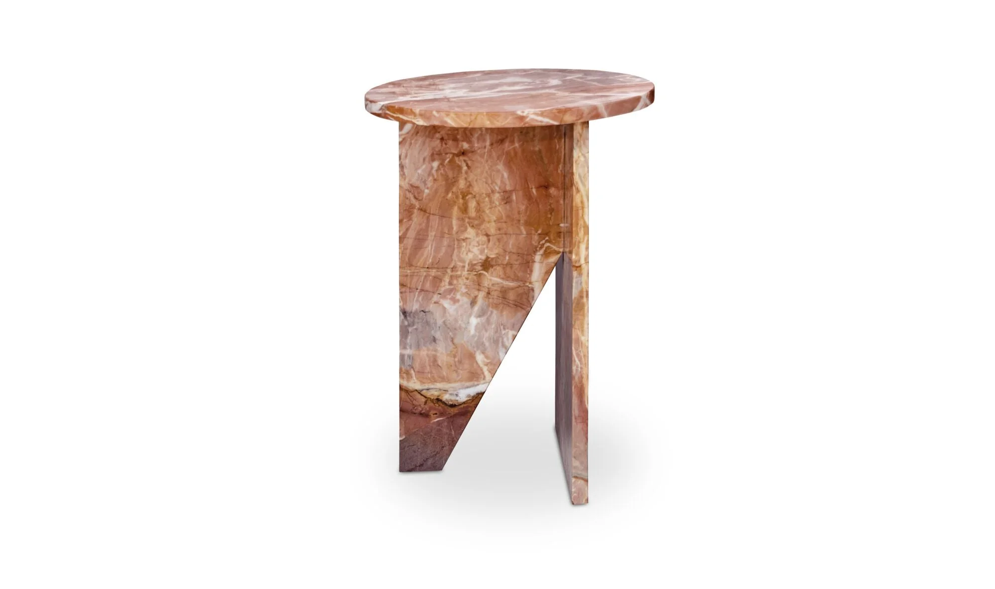 Grace Accent Table Orange Levante Marble - Image 9