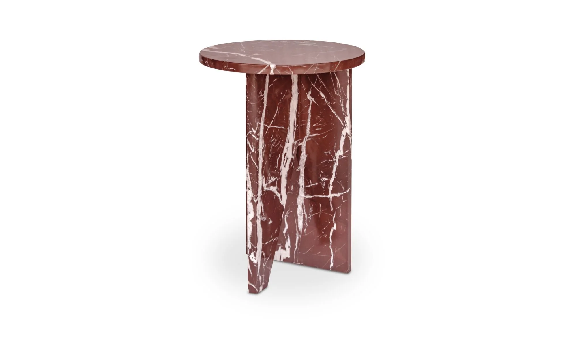 Grace Accent Table Rosso Levante Marble - Image 4