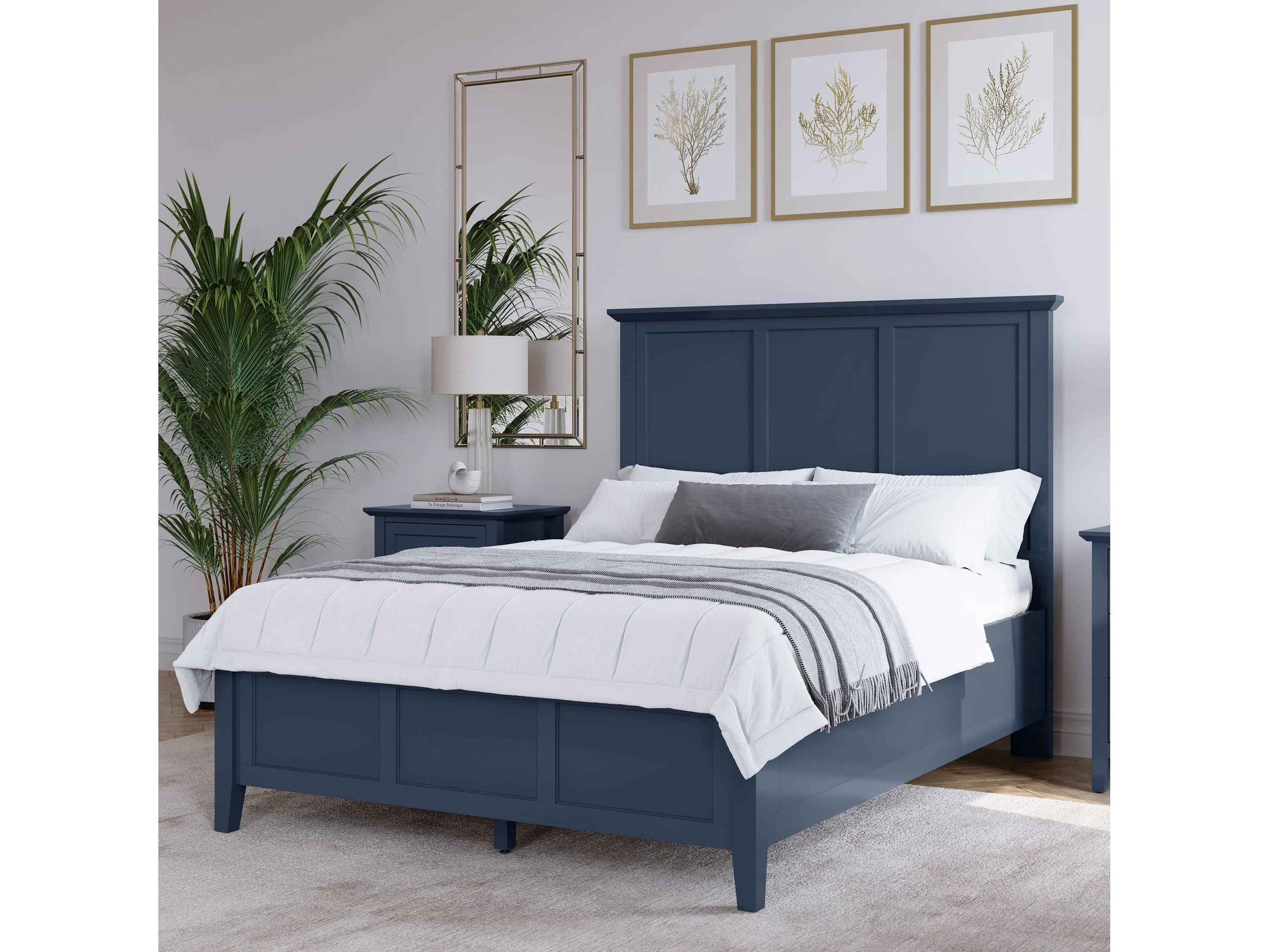 Grace Blueberry Twin Panel Bed