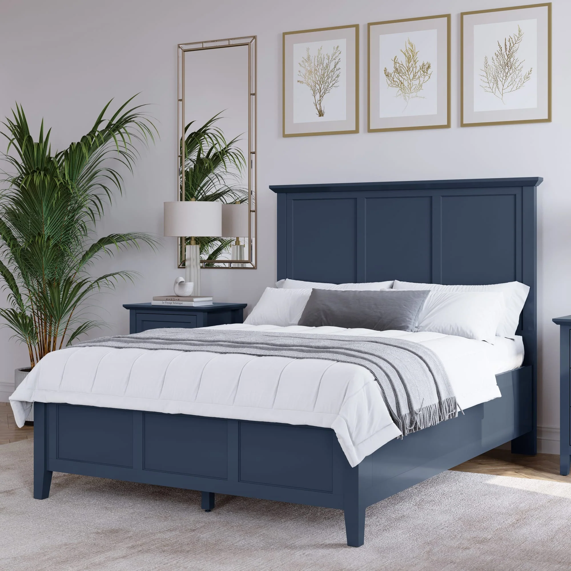 Grace Blueberry Twin Panel Bed - Image 2