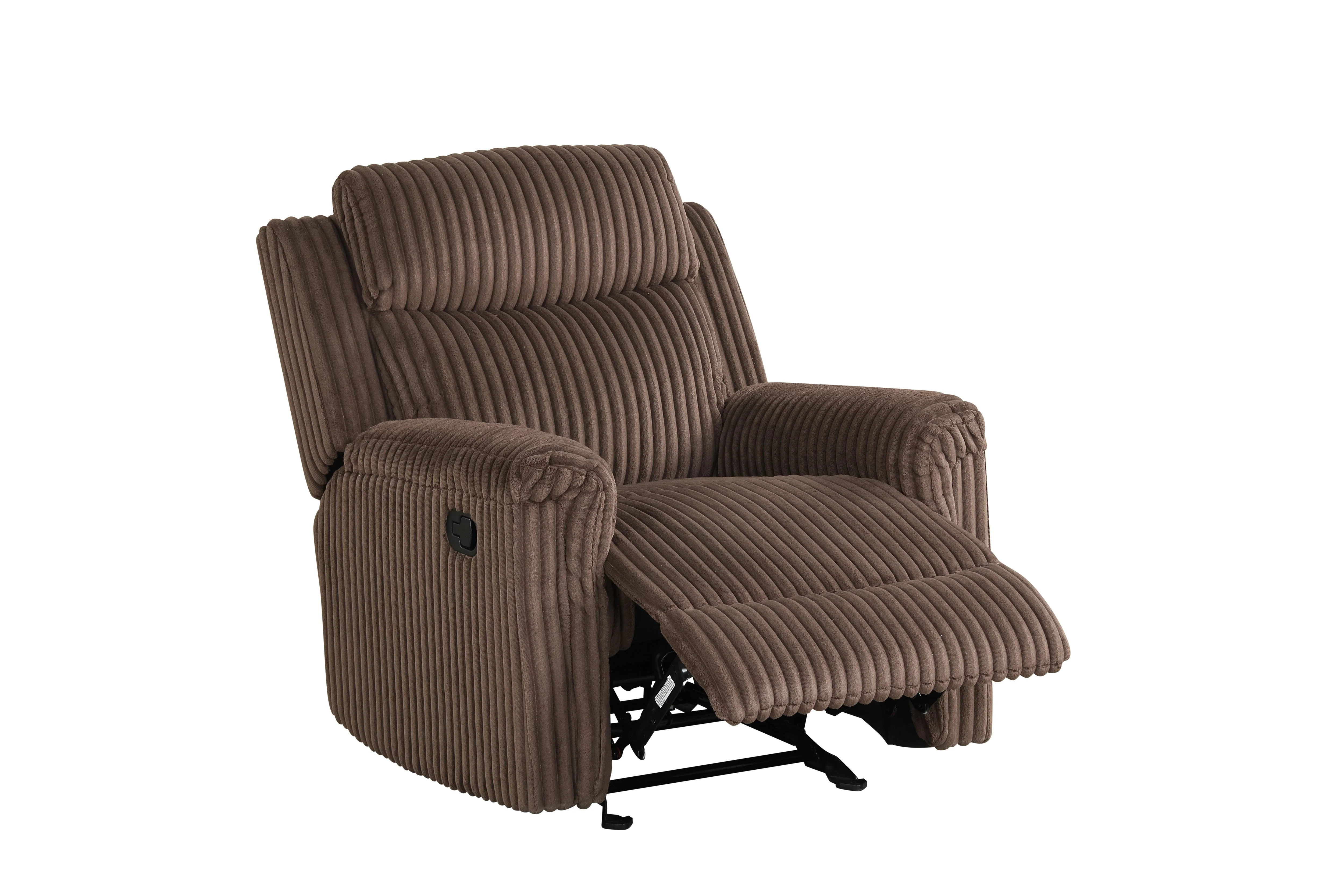 Grace Brown Corduroy 3-Piece Reclining Set - Image 6