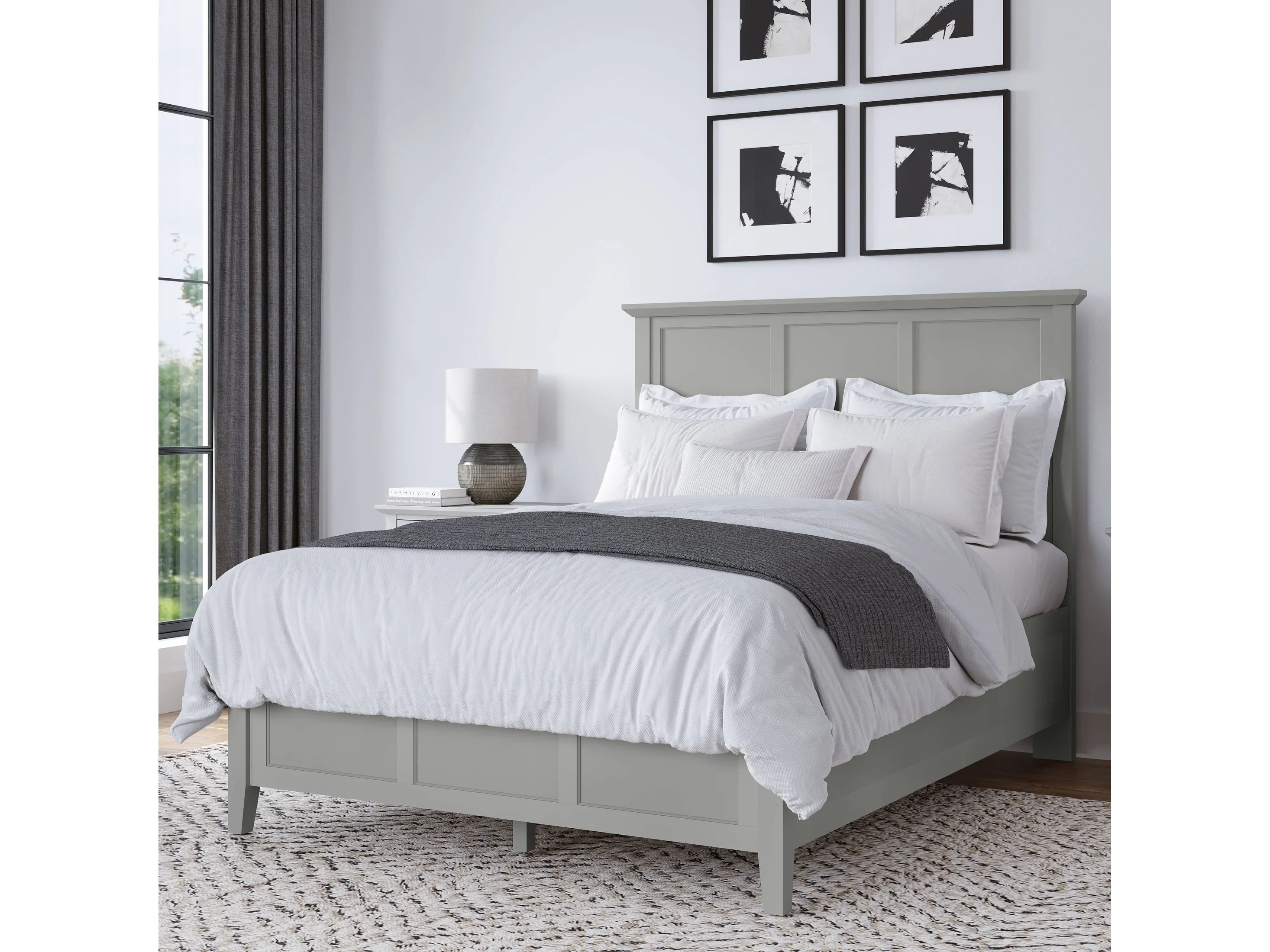 Grace Elephant Grey Twin Panel Bed