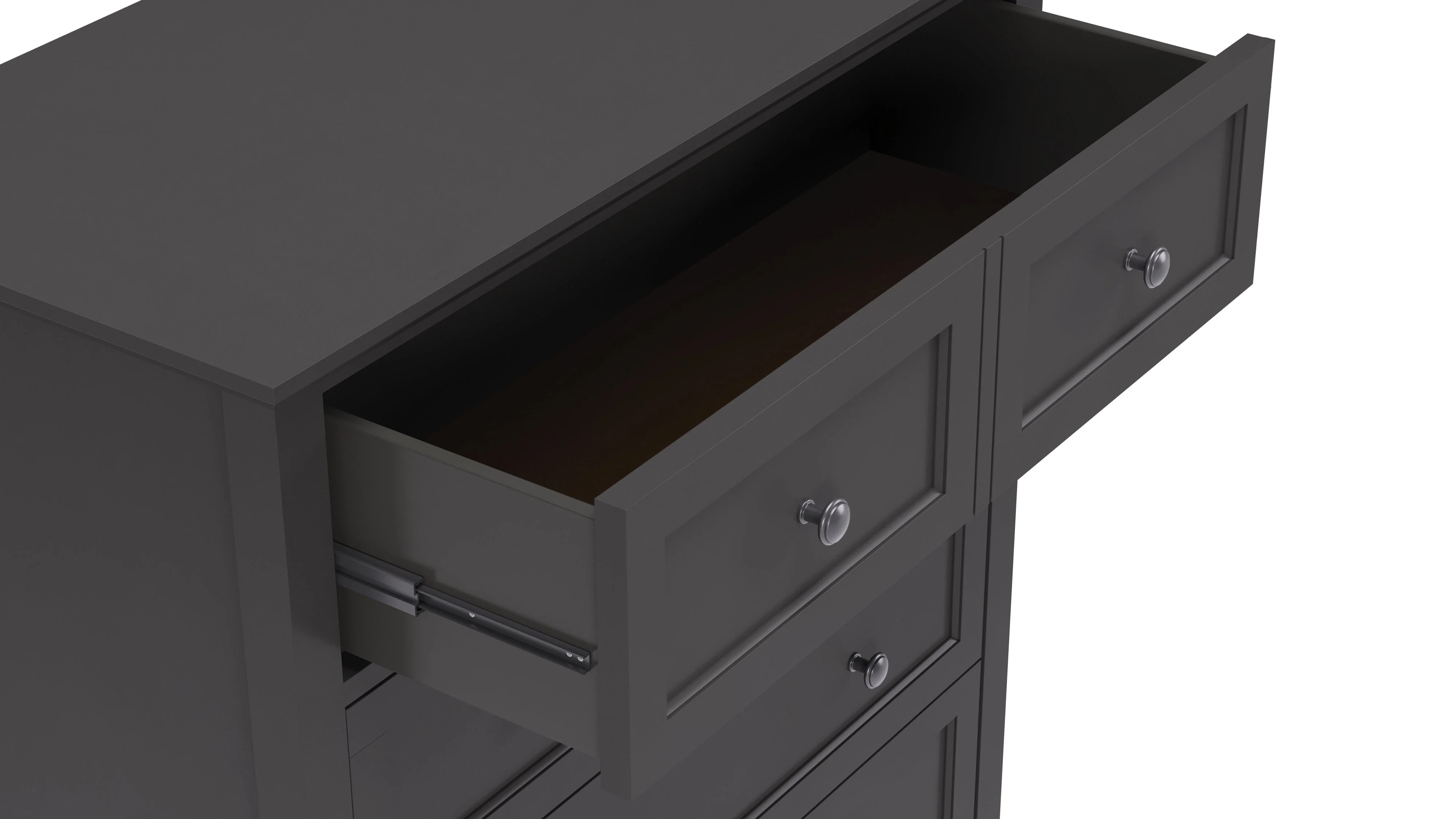 Grace Five Drawer Chest in Raven Black - Image 2