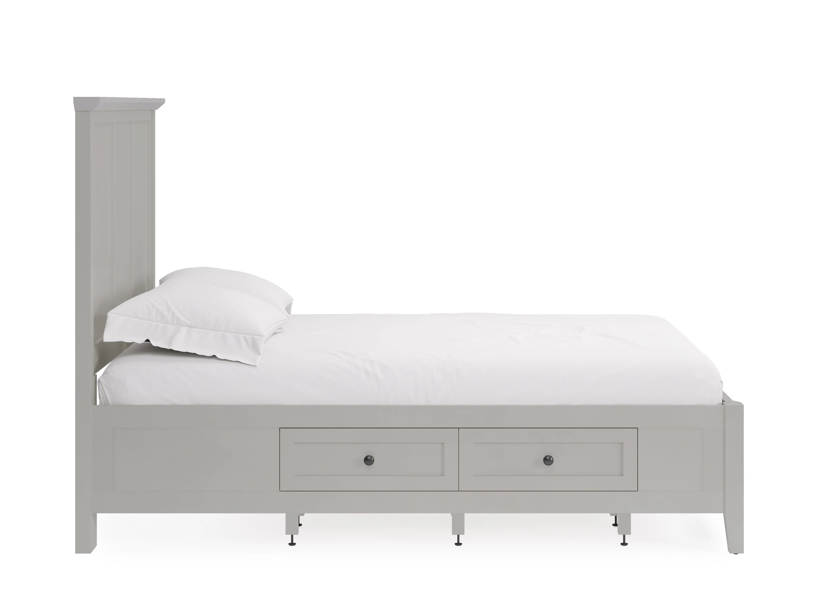 Grace Four Drawer California King Platform Storage Bed in Elephant Gray - Image 4