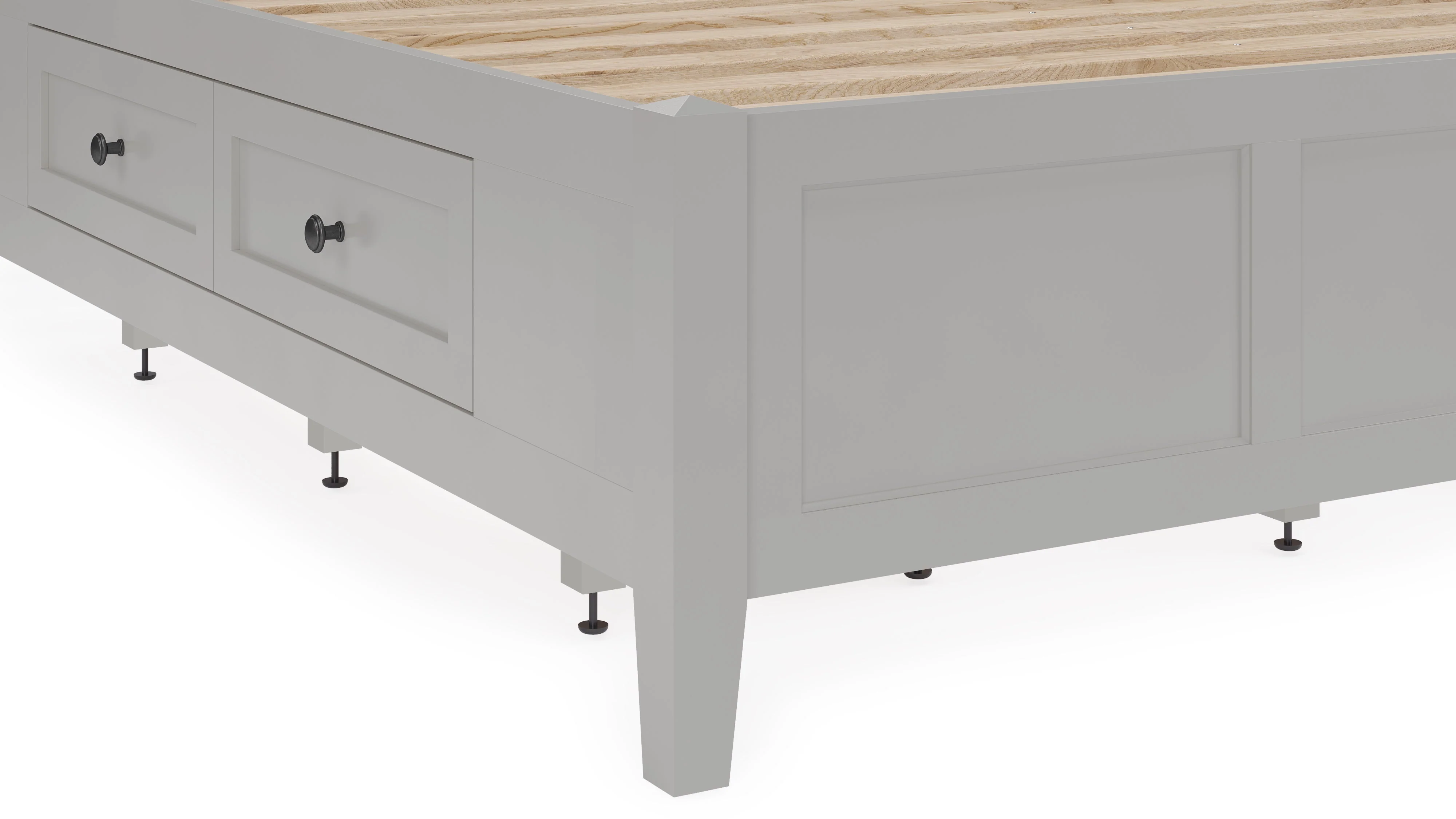 Grace Four Drawer California King Platform Storage Bed in Elephant Gray - Image 5