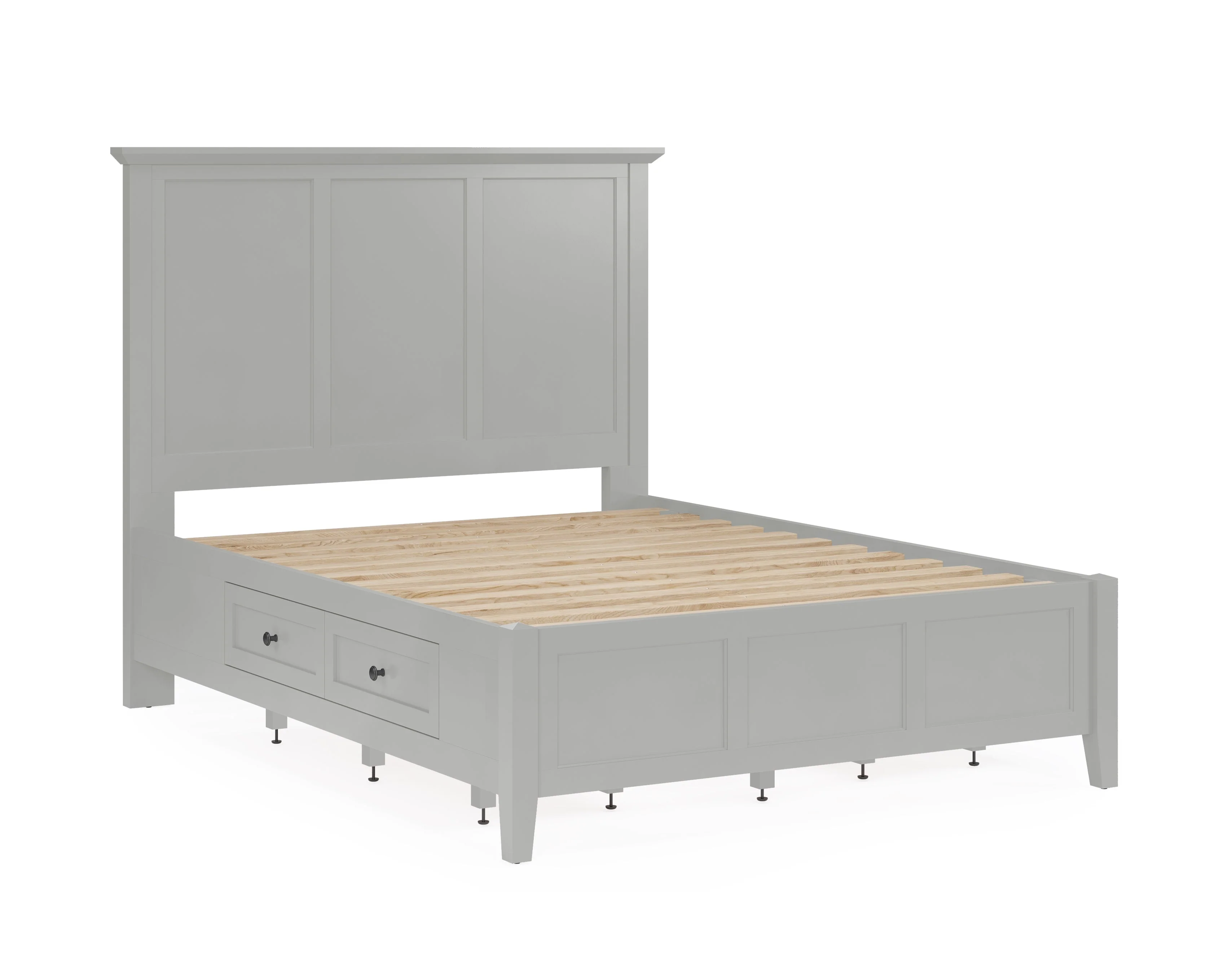 Grace Four Drawer California King Platform Storage Bed in Elephant Gray - Image 7