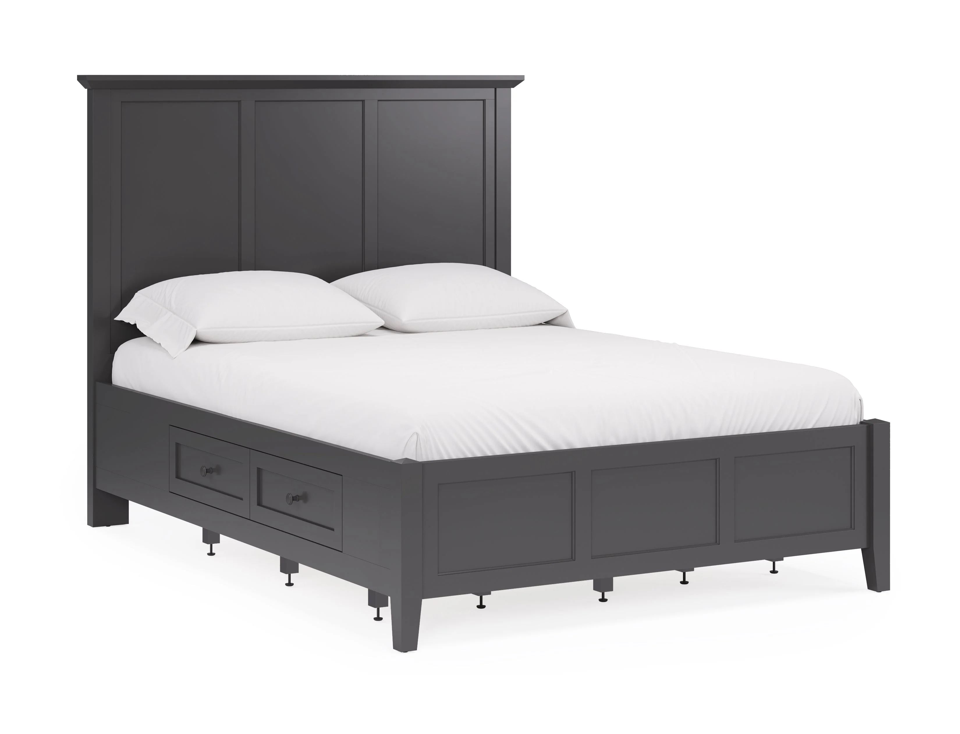 Grace Four Drawer California King Platform Storage Bed in Raven Black - Image 5