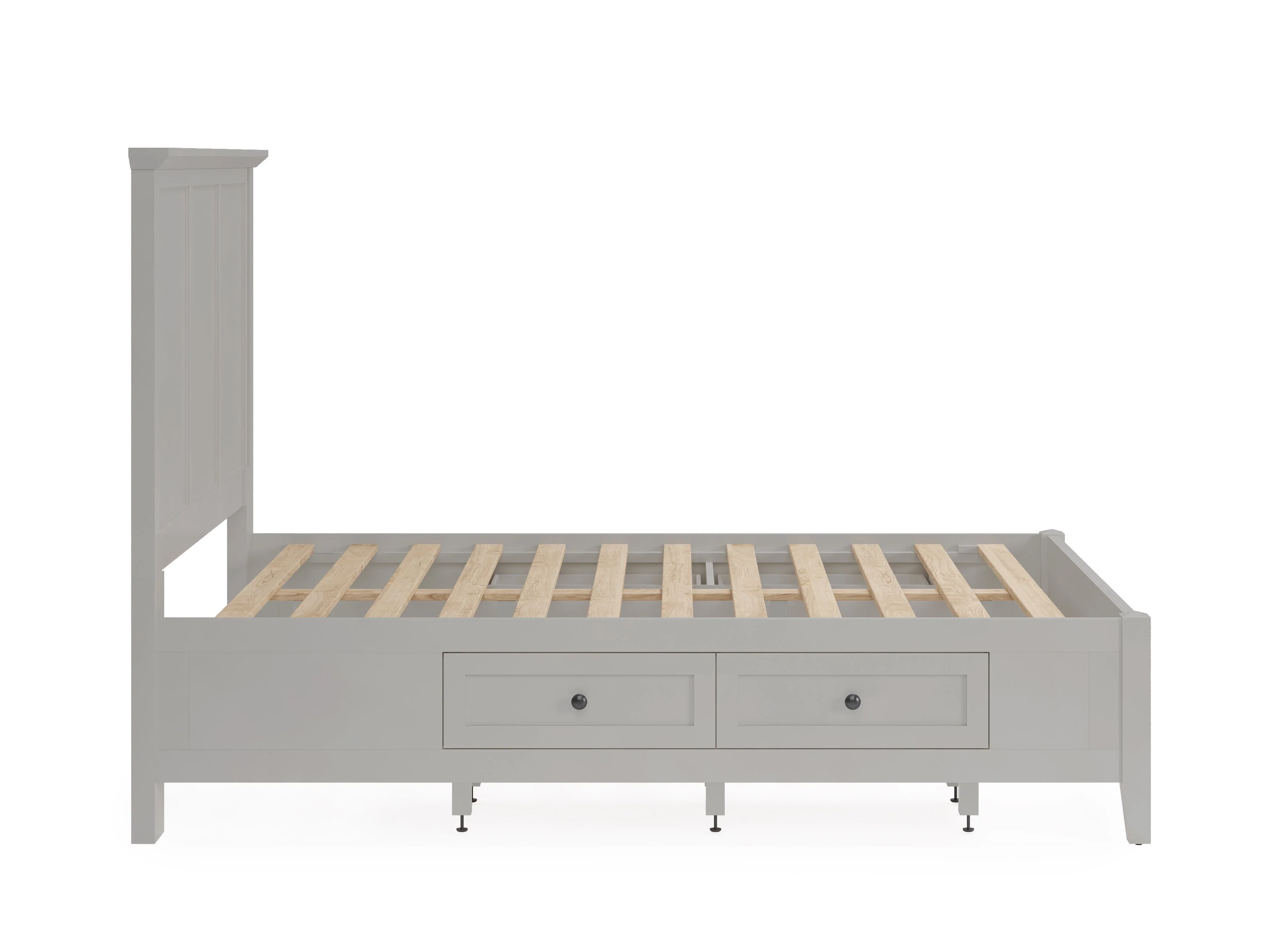 Grace Four Drawer Eastern King Platform Storage Bed in Elephant Gray - Image 8