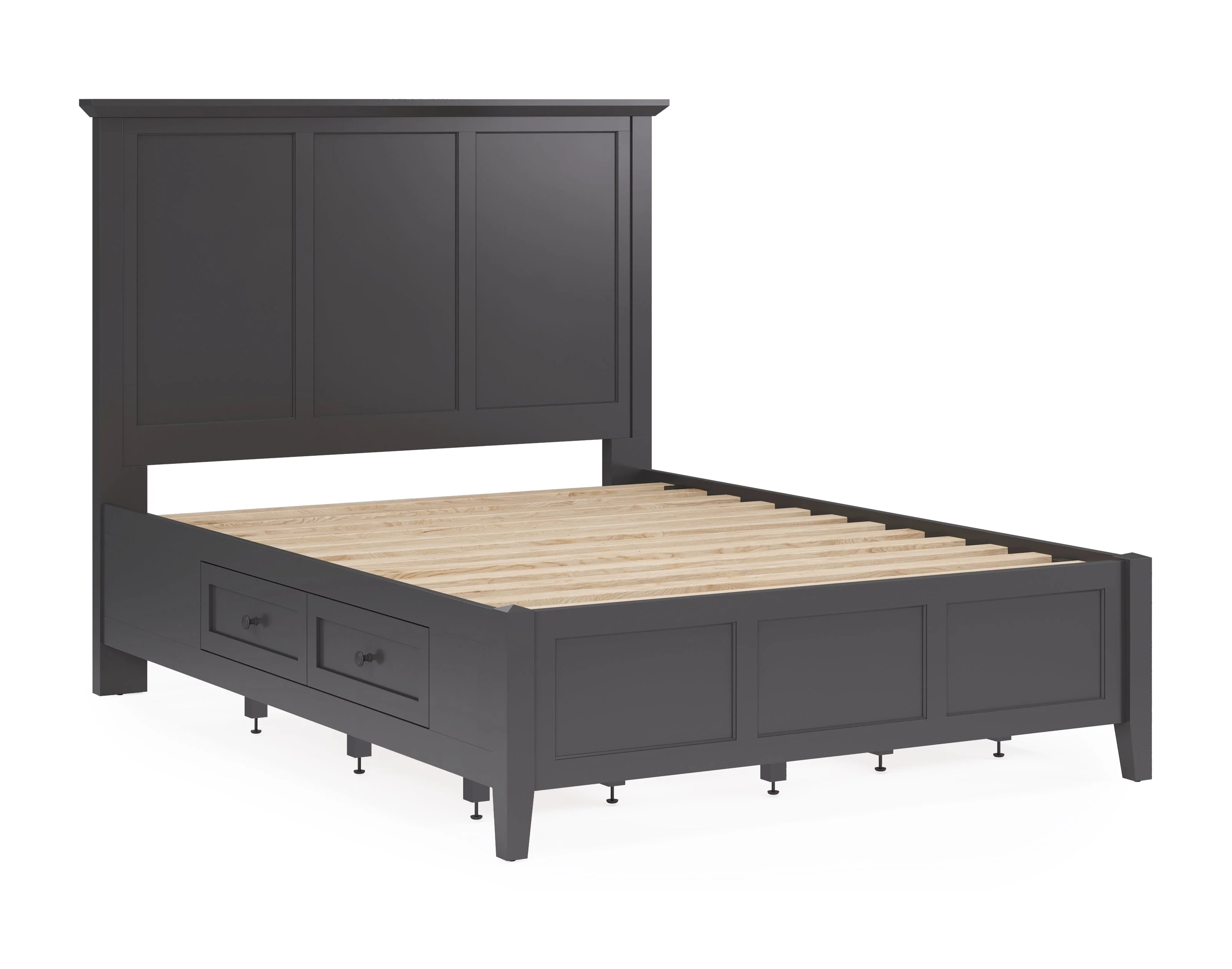 Grace Four Drawer Full Platform Storage Bed in Raven Black - Image 8