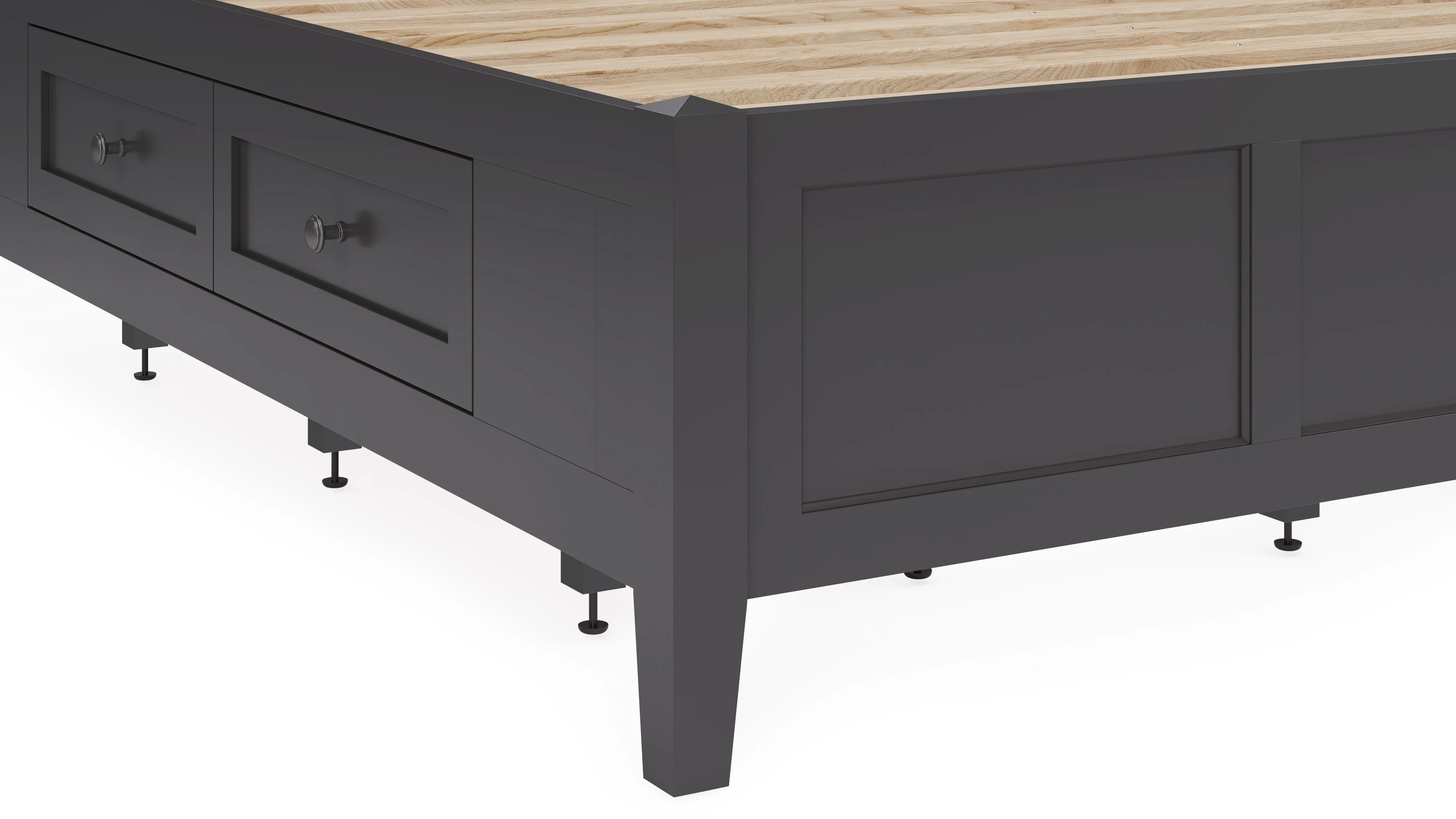Grace Four Drawer Queen Platform Storage Bed in Raven Black - Image 10
