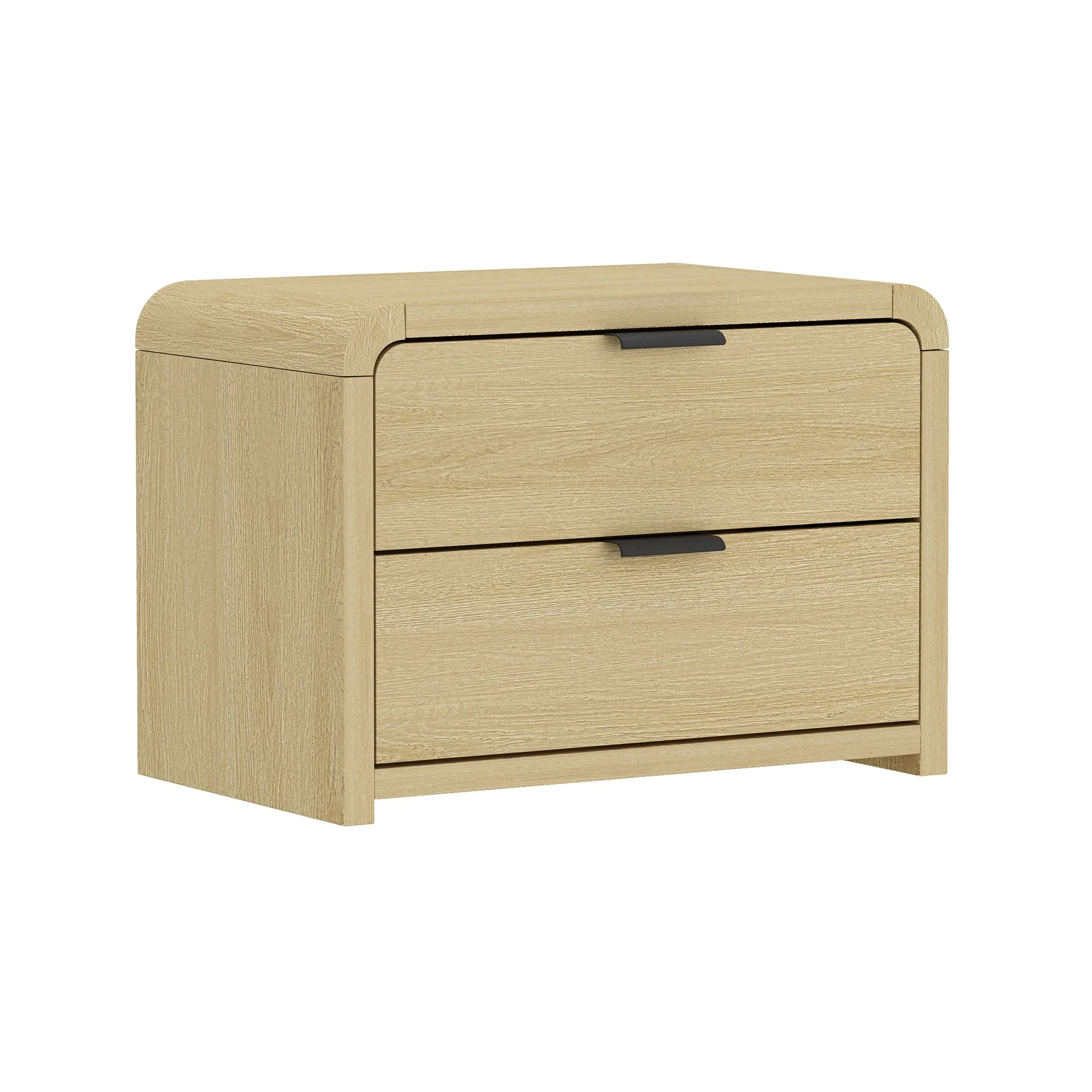 Grace Nightstand in Natural Oak and Black - Image 6