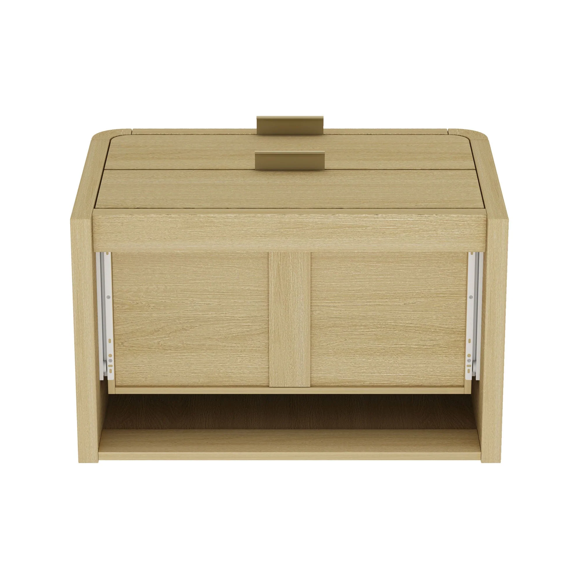 Grace Nightstand in Natural Oak and Gold - Image 10