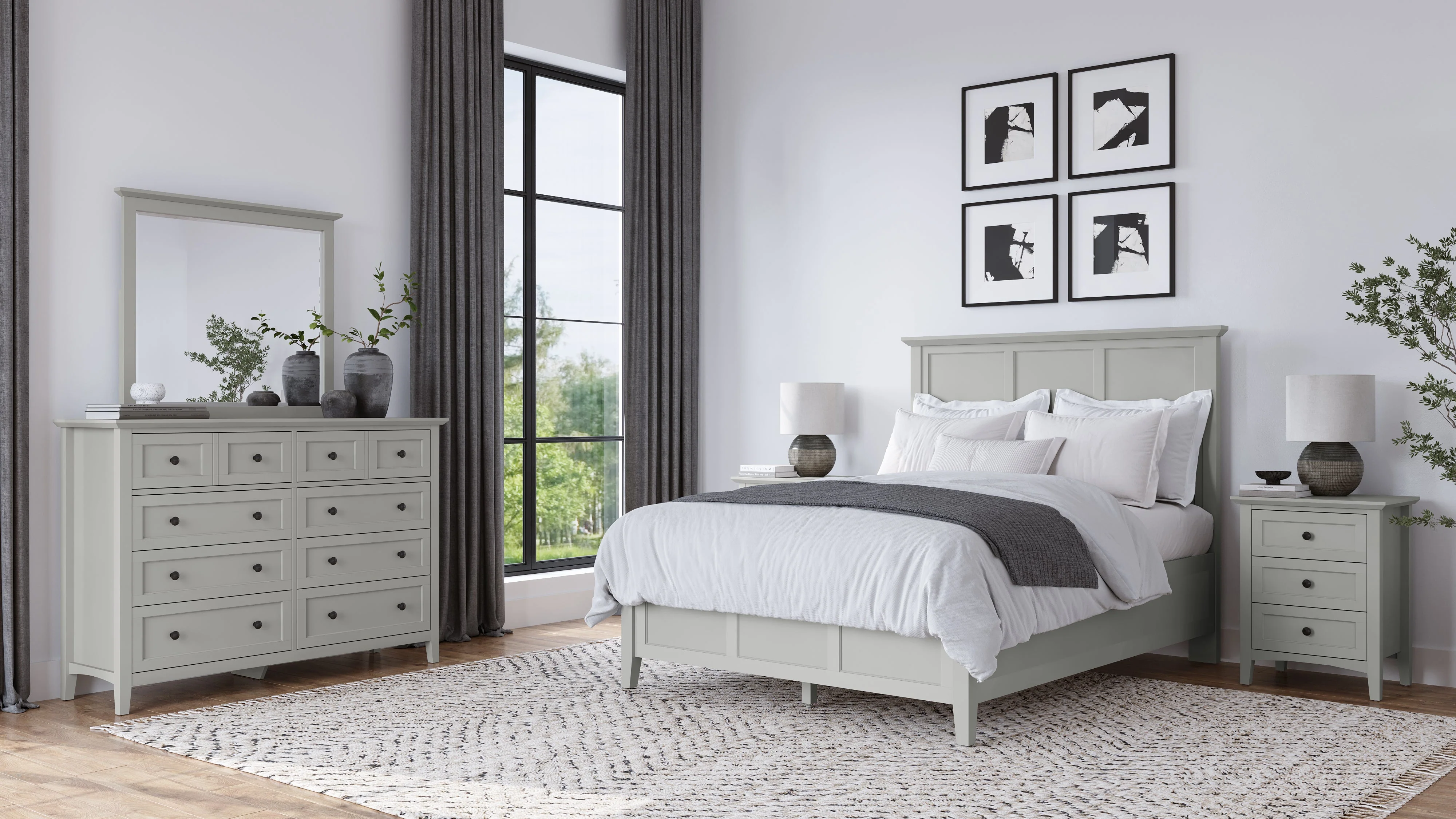 Grace Three Full Panel Bed in Elephant Grey - Image 9