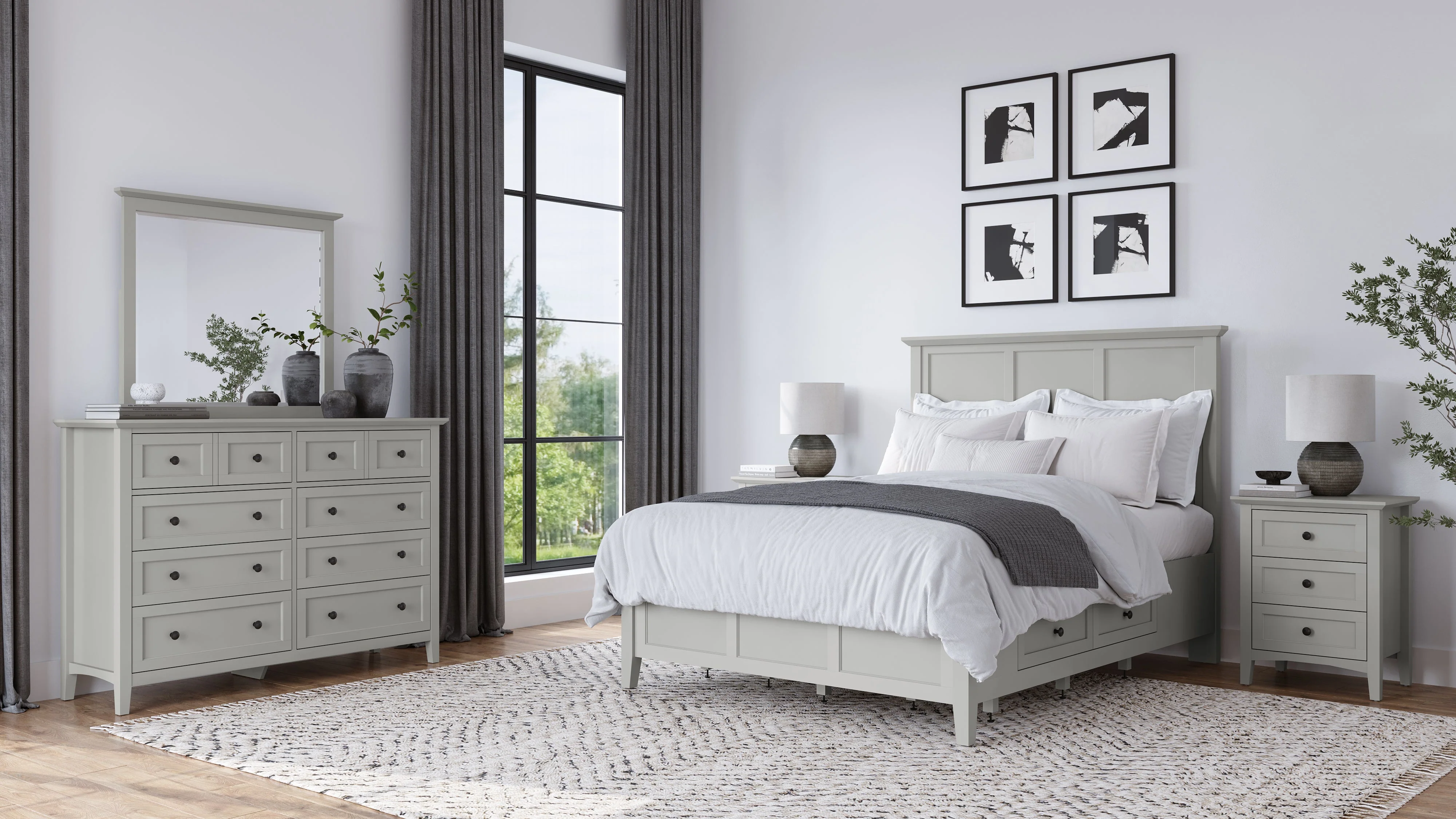 Grace Wall or Dresser Mirror in Elephant Grey - Image 5