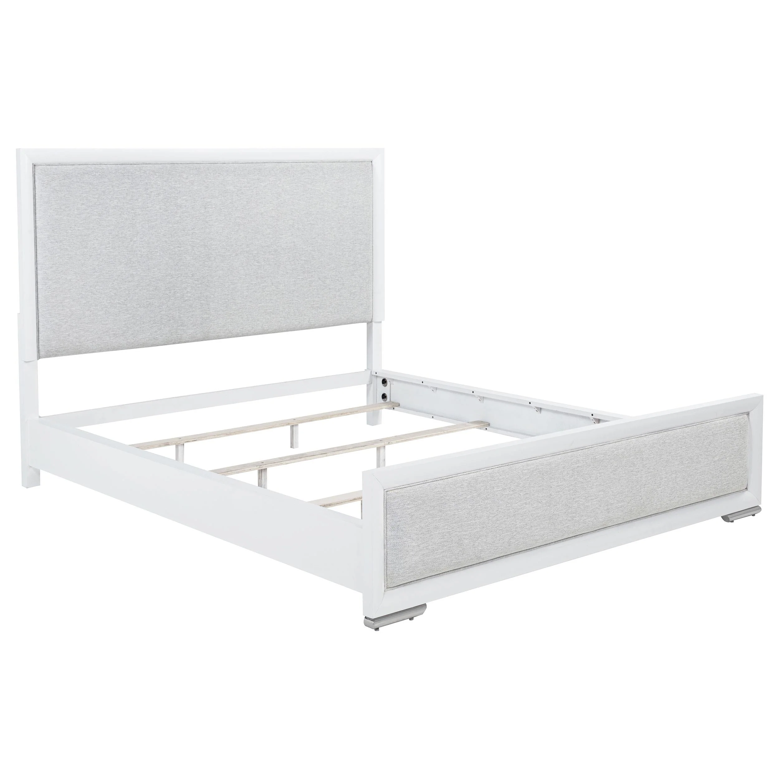Gracemont Gray and White 57-inch California King Panel Bed - Image 3