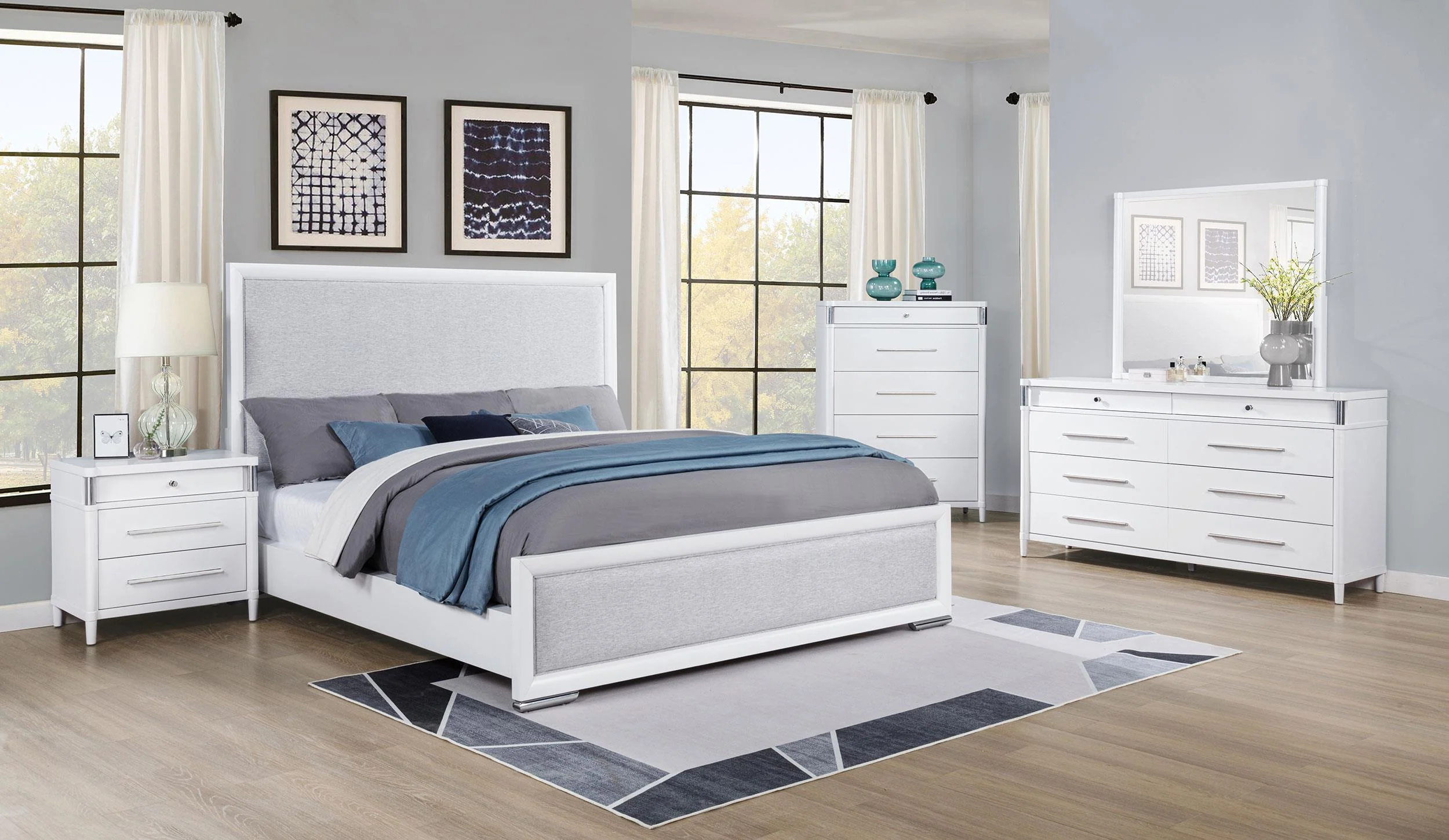 Gracemont White 5-Piece California King Bedroom Set