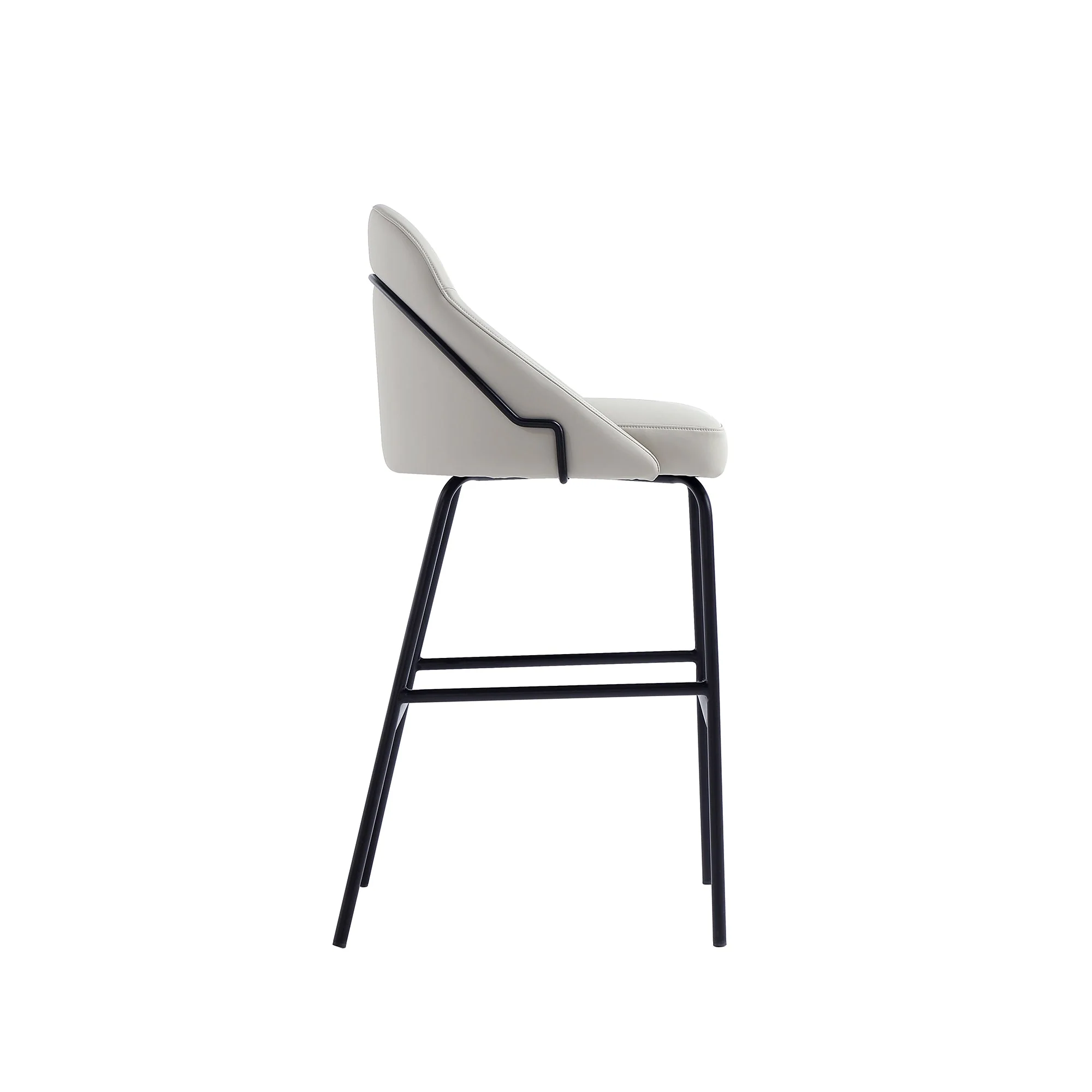 Gracie Barstool in Stone and Black (set of 2) - Image 7