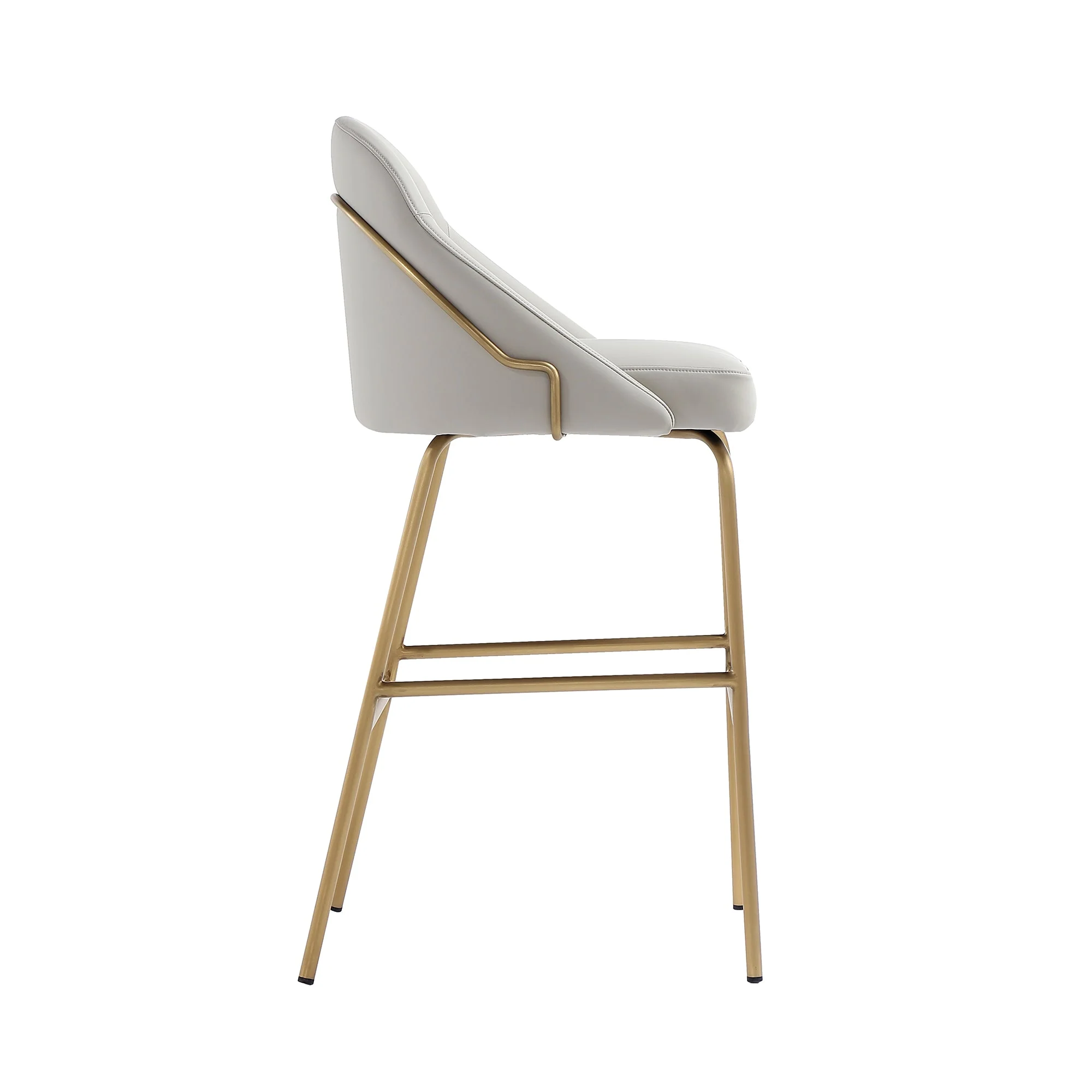Gracie Barstool in Stone and Gold - Image 7