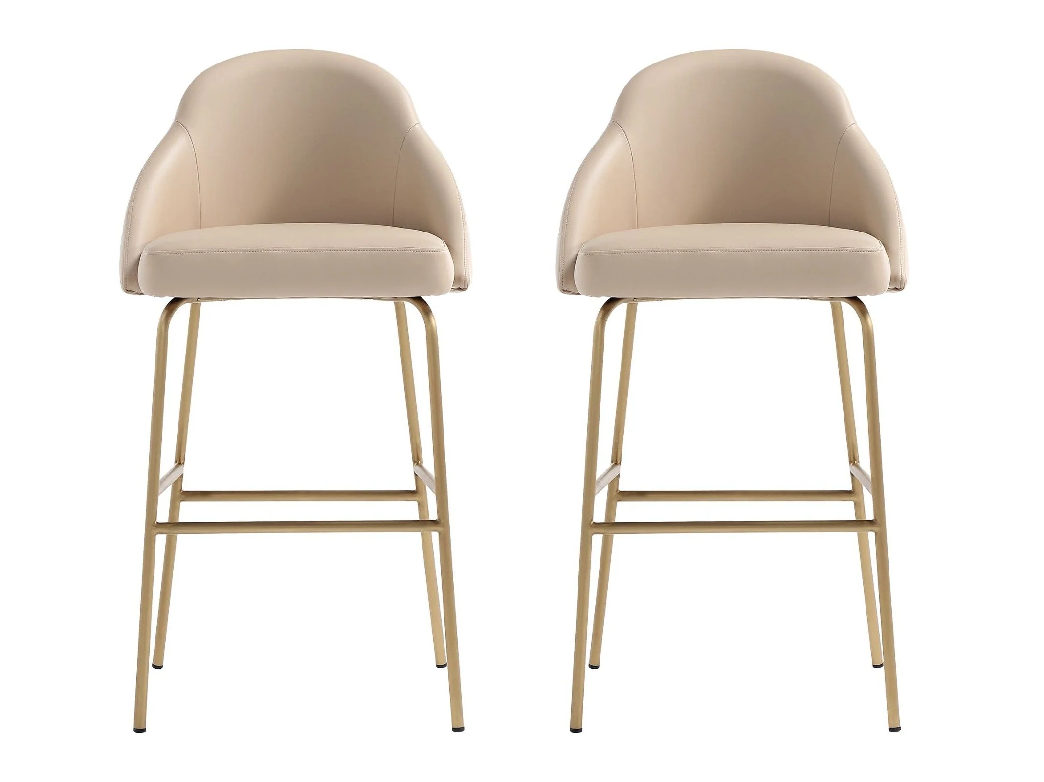 Gracie Barstool in Tan and Gold (set of 2)