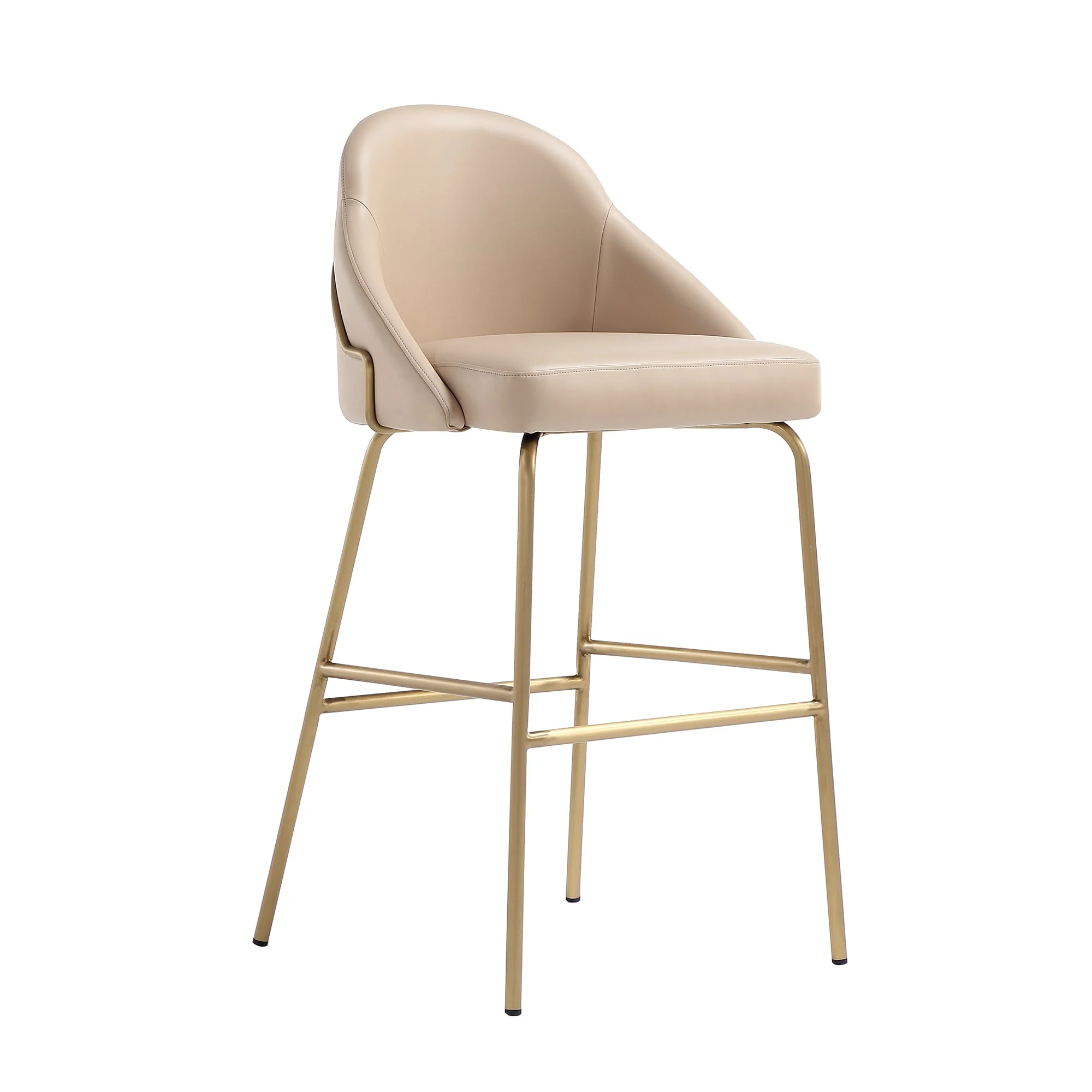 Gracie Barstool in Tan and Gold (set of 2) - Image 6