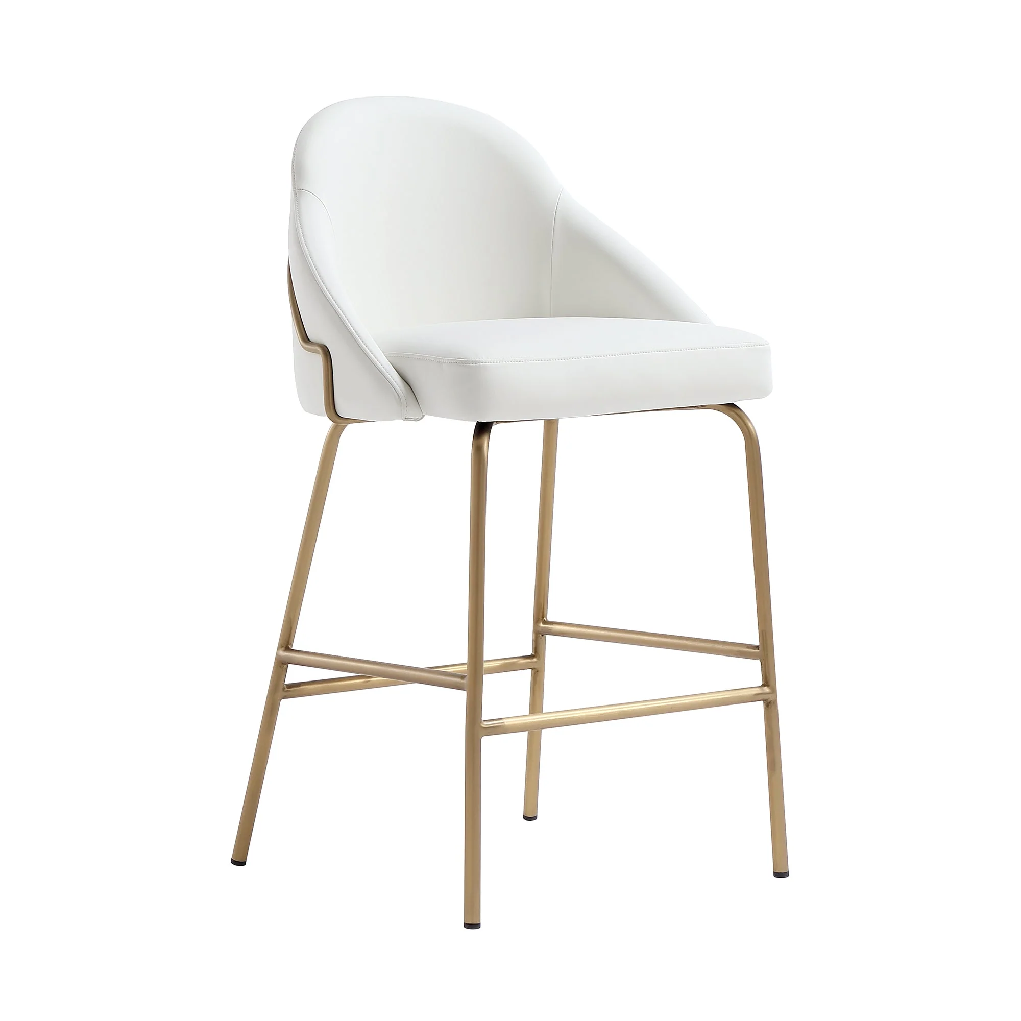 Gracie Counter Stool in White and Gold - Image 6