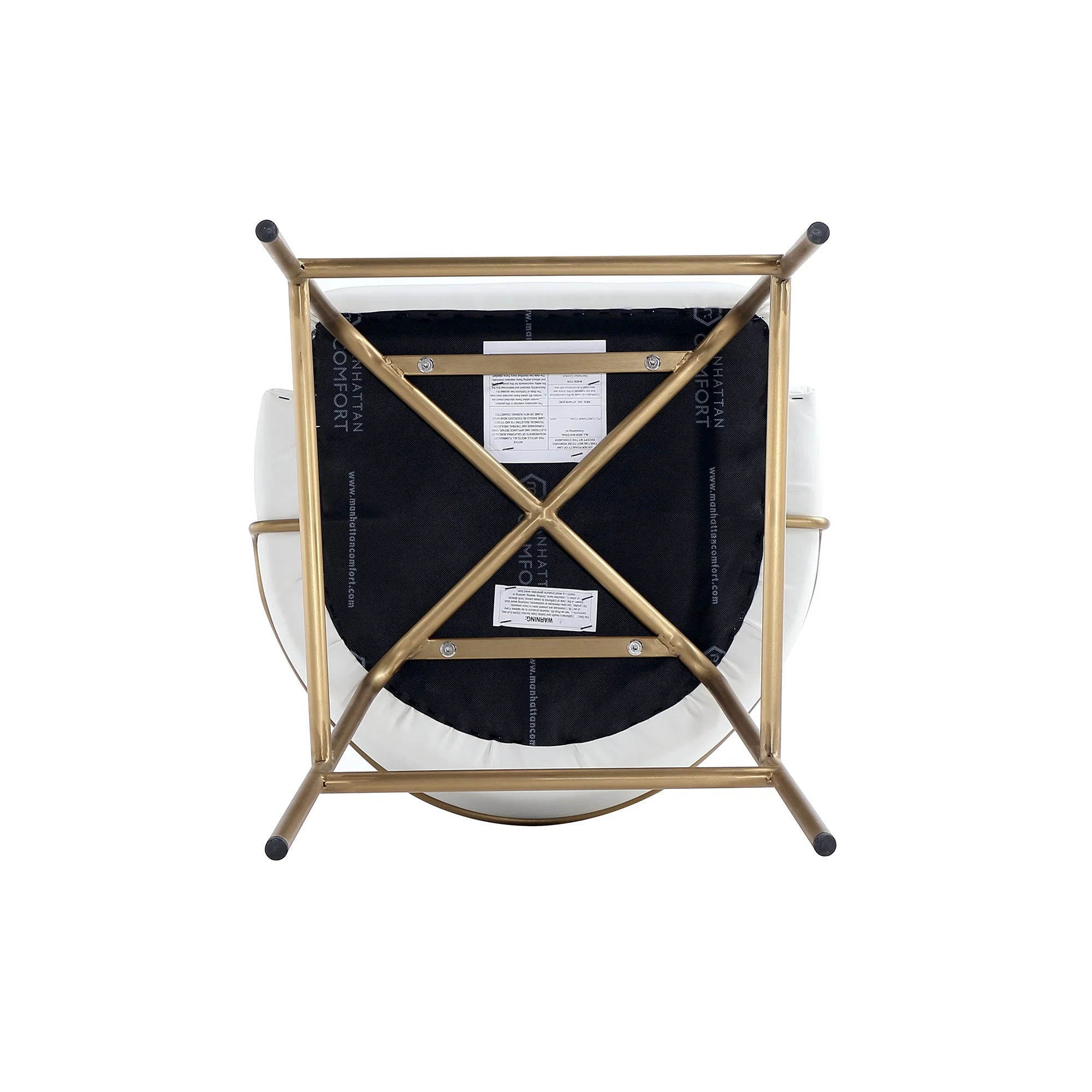 Gracie Counter Stool in White and Gold (set of 3) - Image 10
