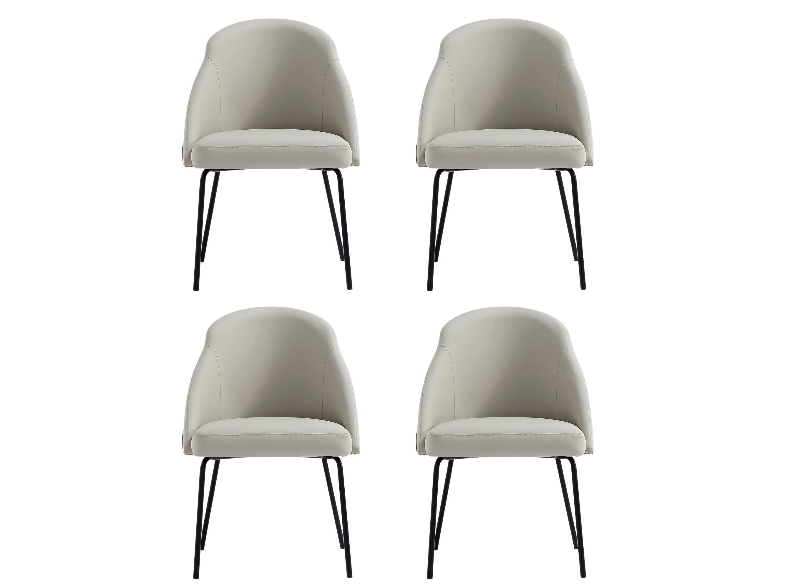 Gracie Dining Chair in Stone and Black (set of 4)