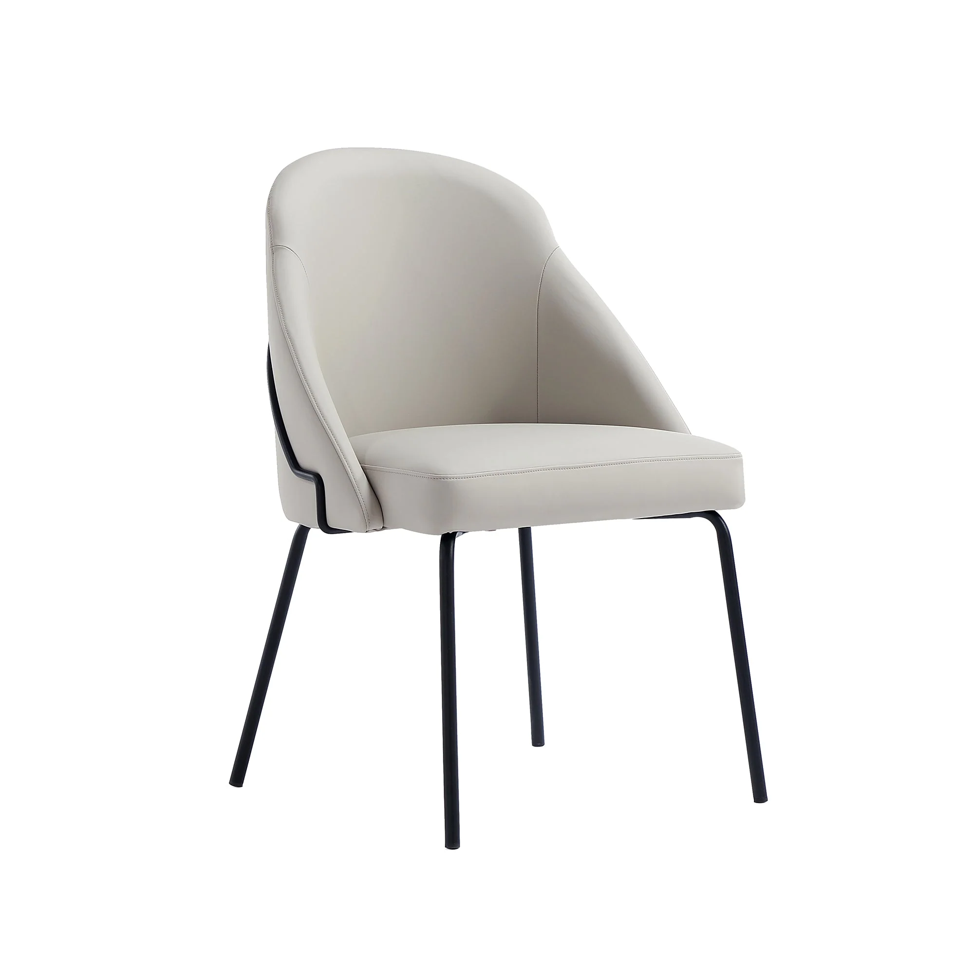 Gracie Dining Chair in Stone and Black (set of 4) - Image 6
