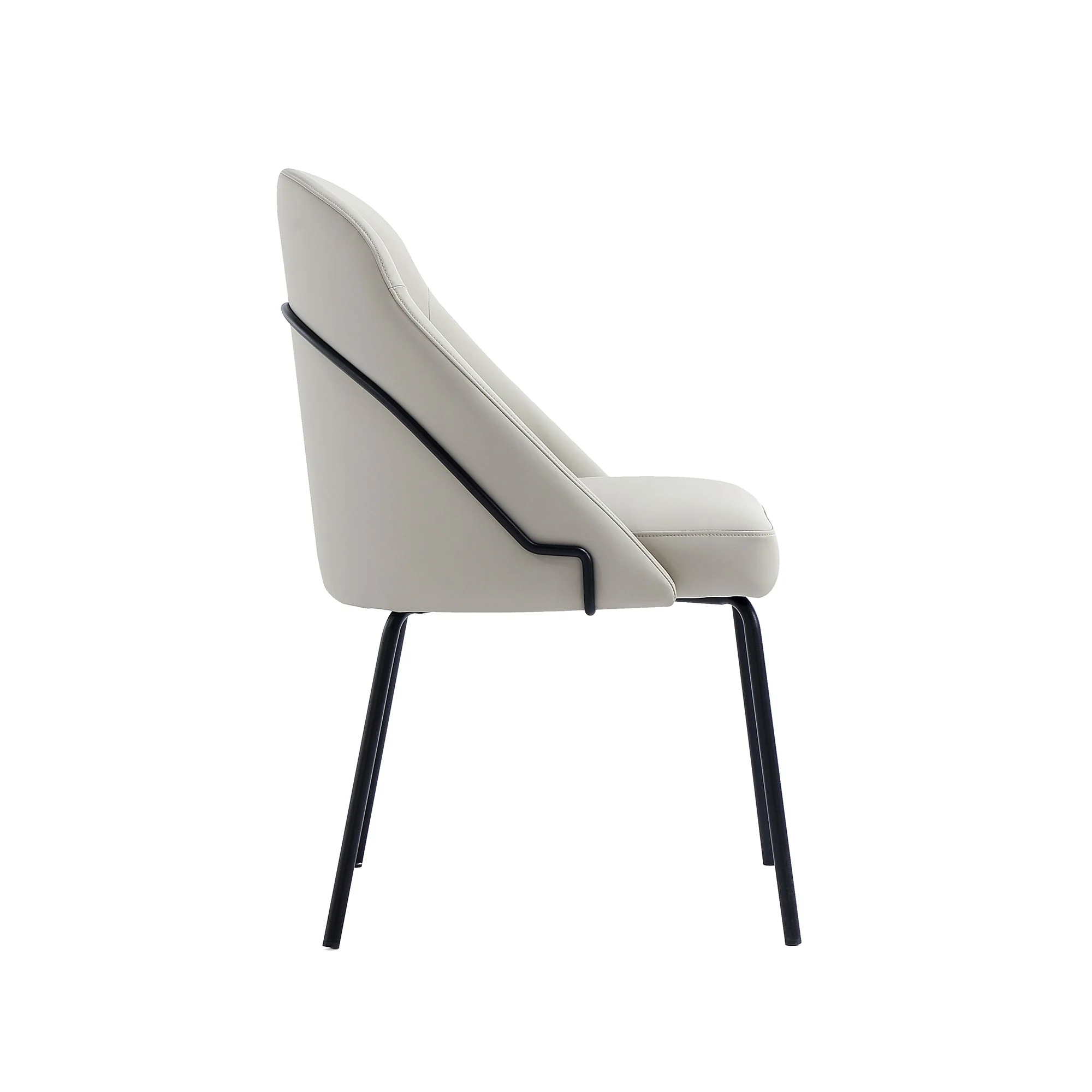 Gracie Dining Chair in Stone and Black (set of 4) - Image 7