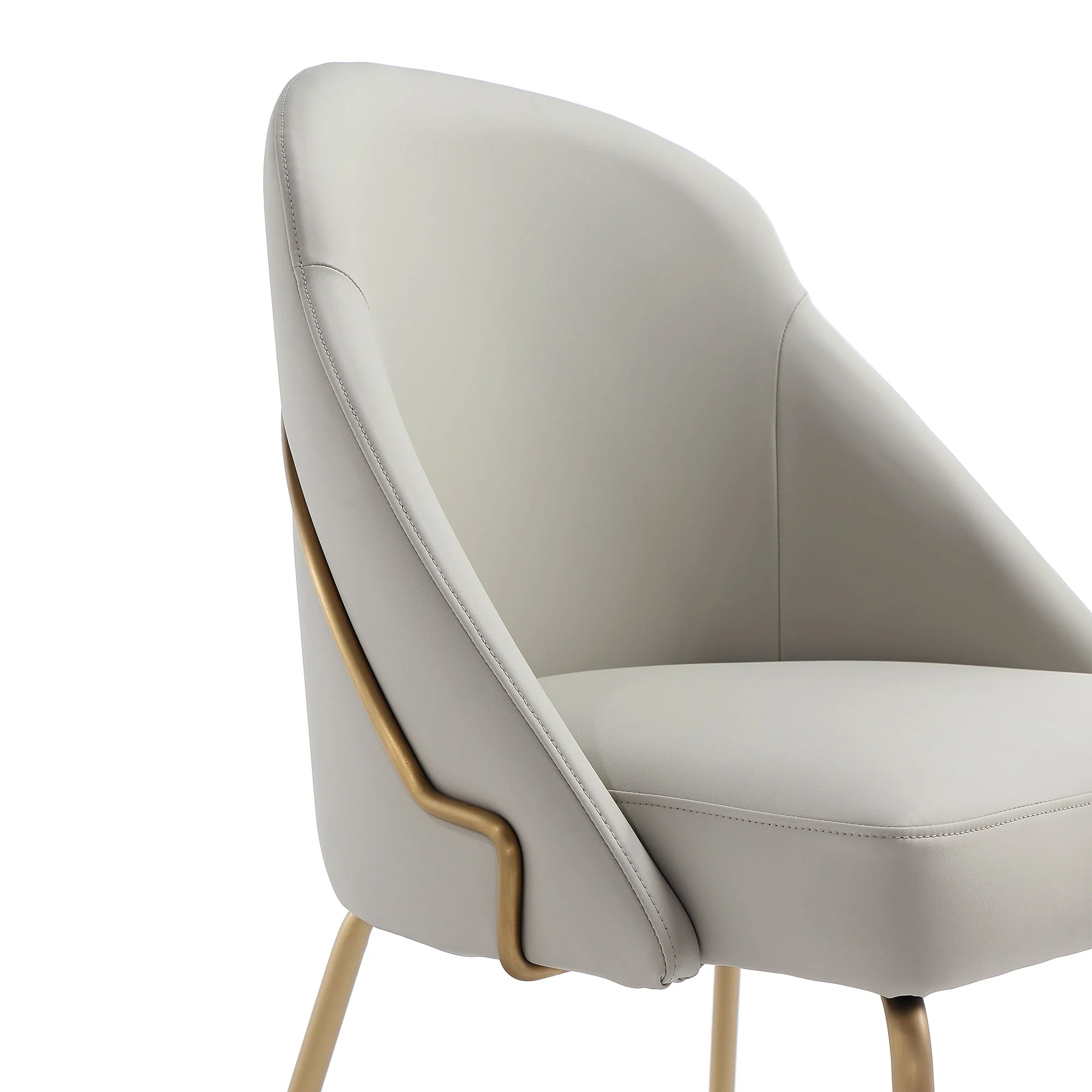 Gracie Dining Chair in Stone and Gold - Image 5