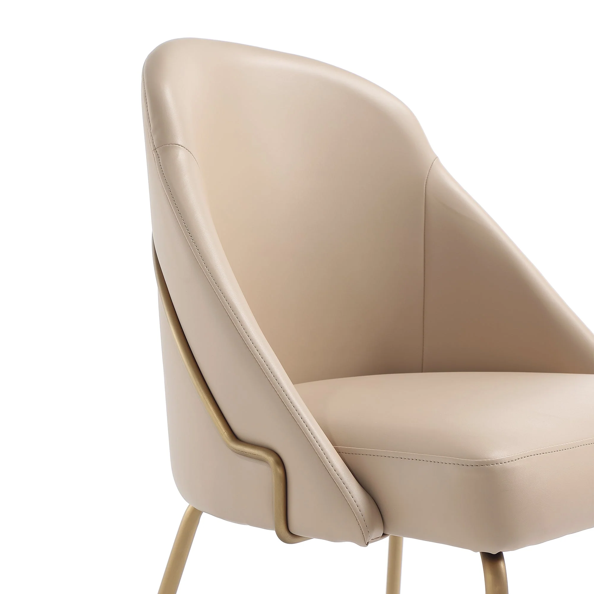 Gracie Dining Chair in Tan and Gold - Image 5