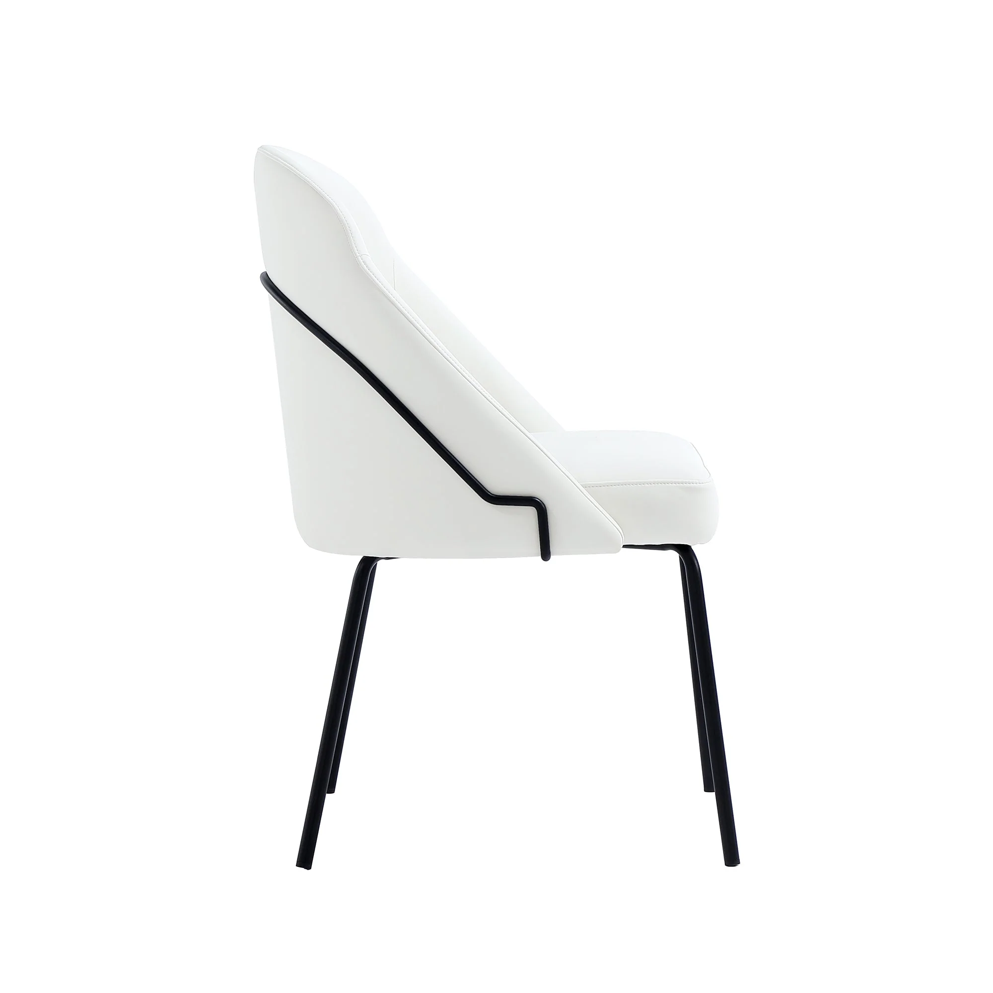 Gracie Dining Chair in White and Black - Image 7