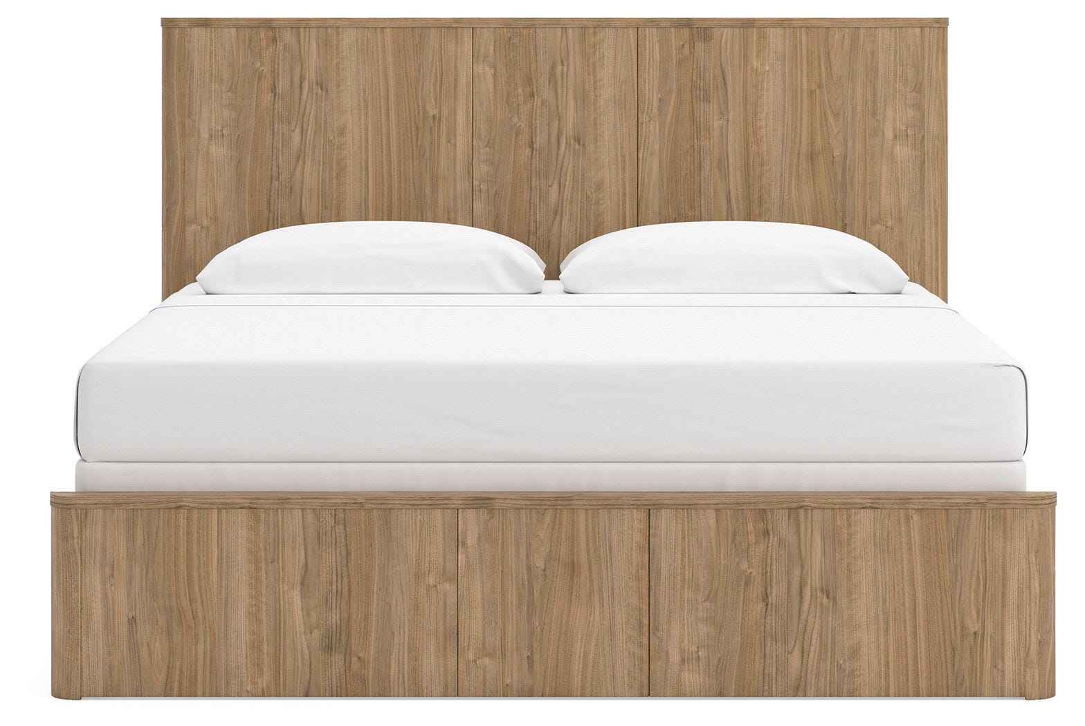 Gramburg Warm Natural Brown King Panel Bed - Image 5