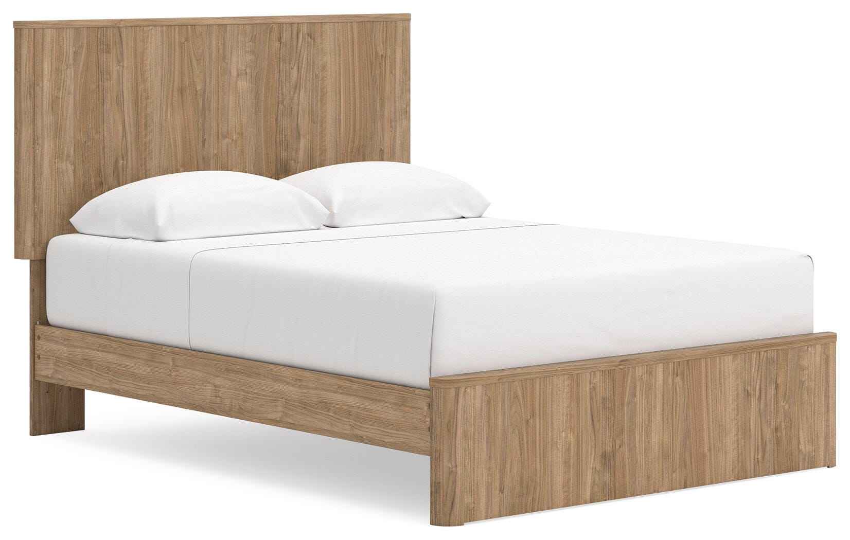 Gramburg Warm Natural Brown Queen Panel Platform Bed - Image 2