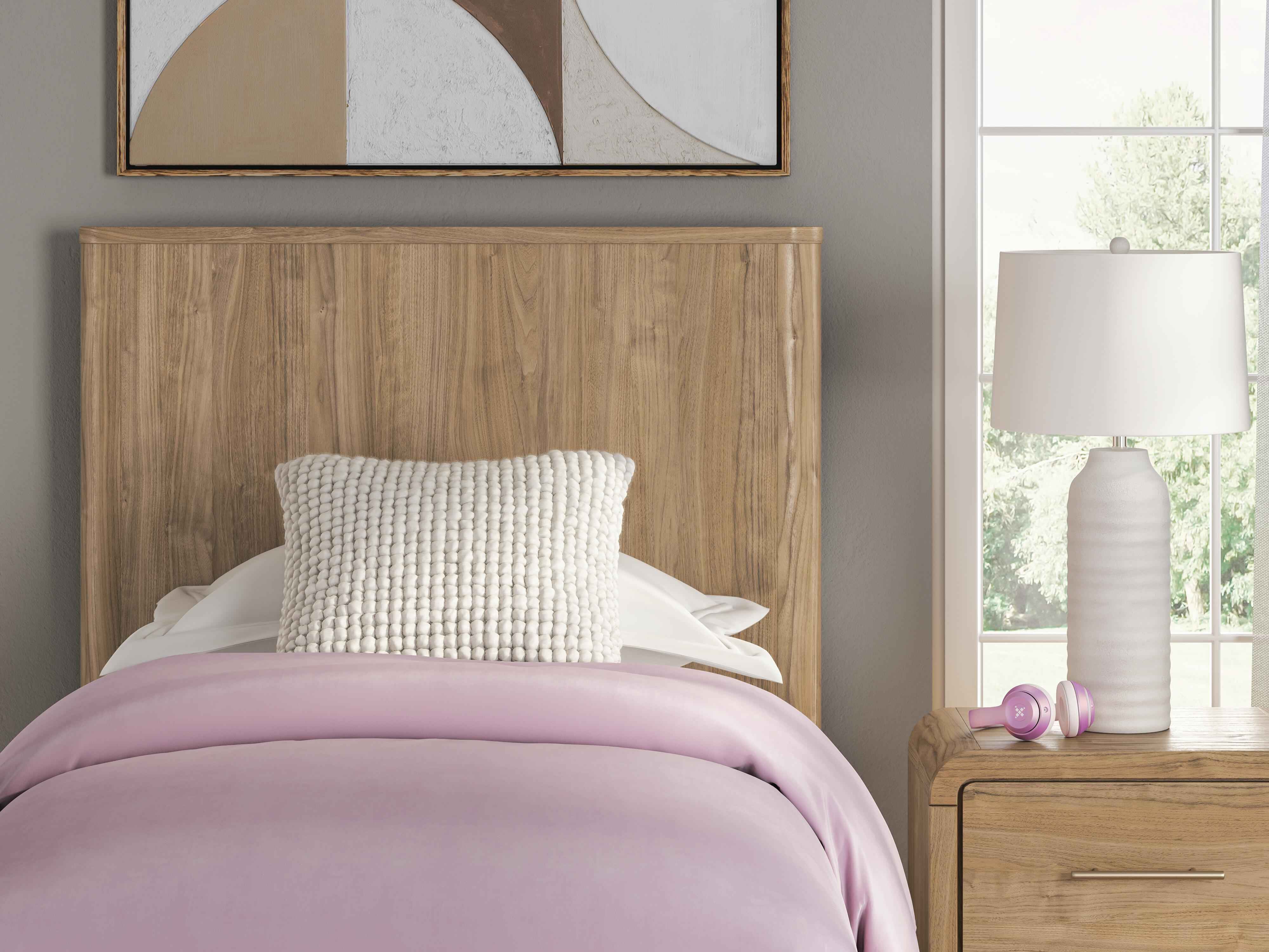 Gramburg Warm Natural Brown Twin Panel Bed - Image 9