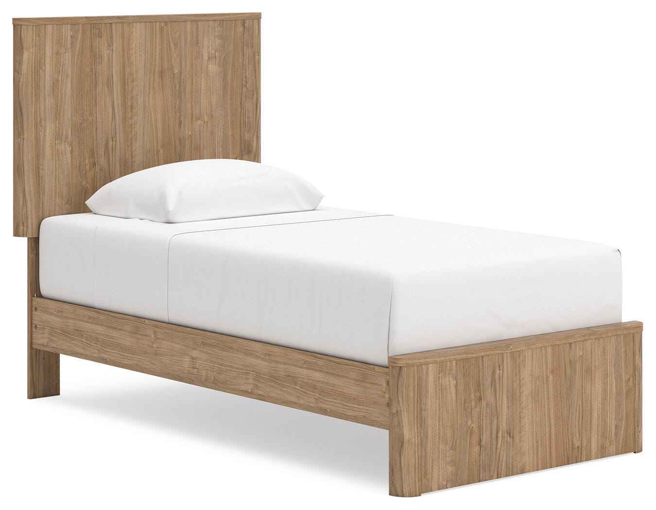 Gramburg Warm Natural Brown Twin Panel Platform Bed - Image 2