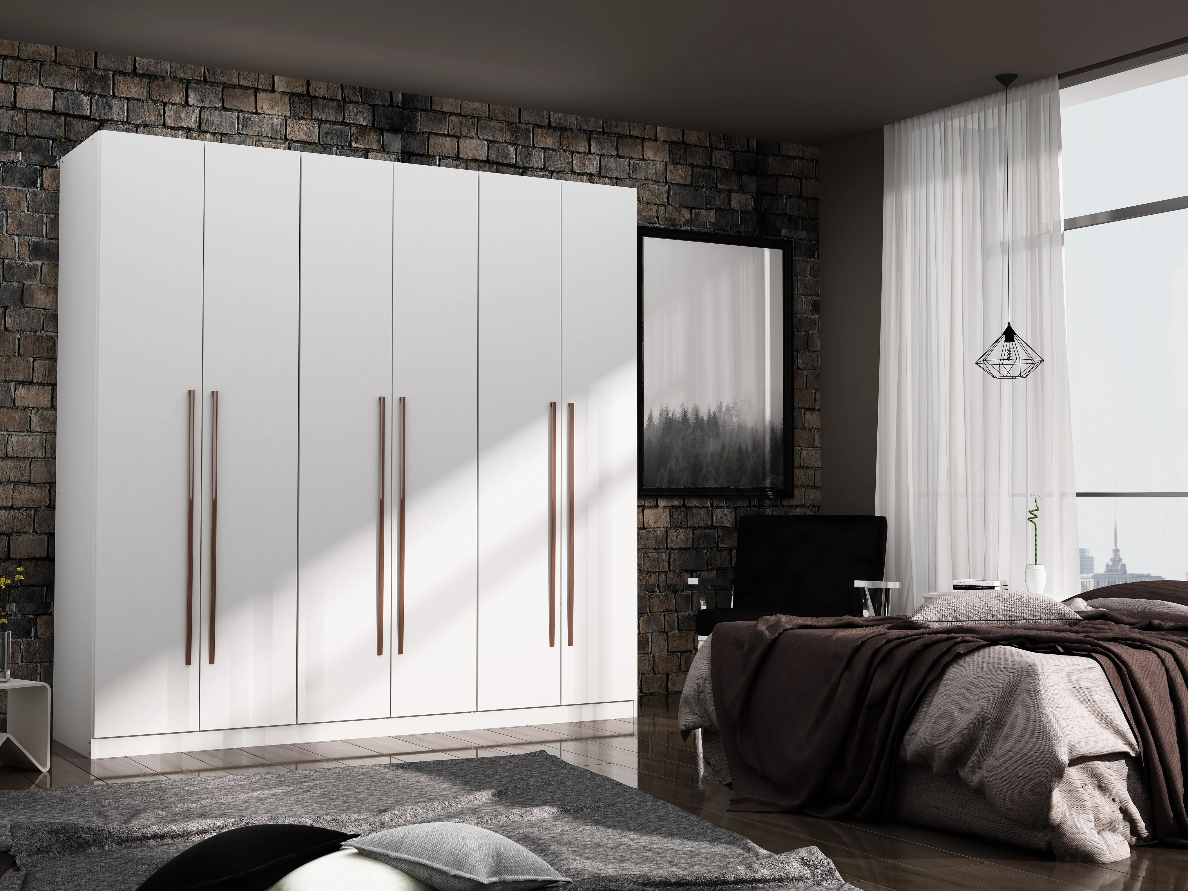 Gramercy Wardrobe Armoire Closet in White - Image 2