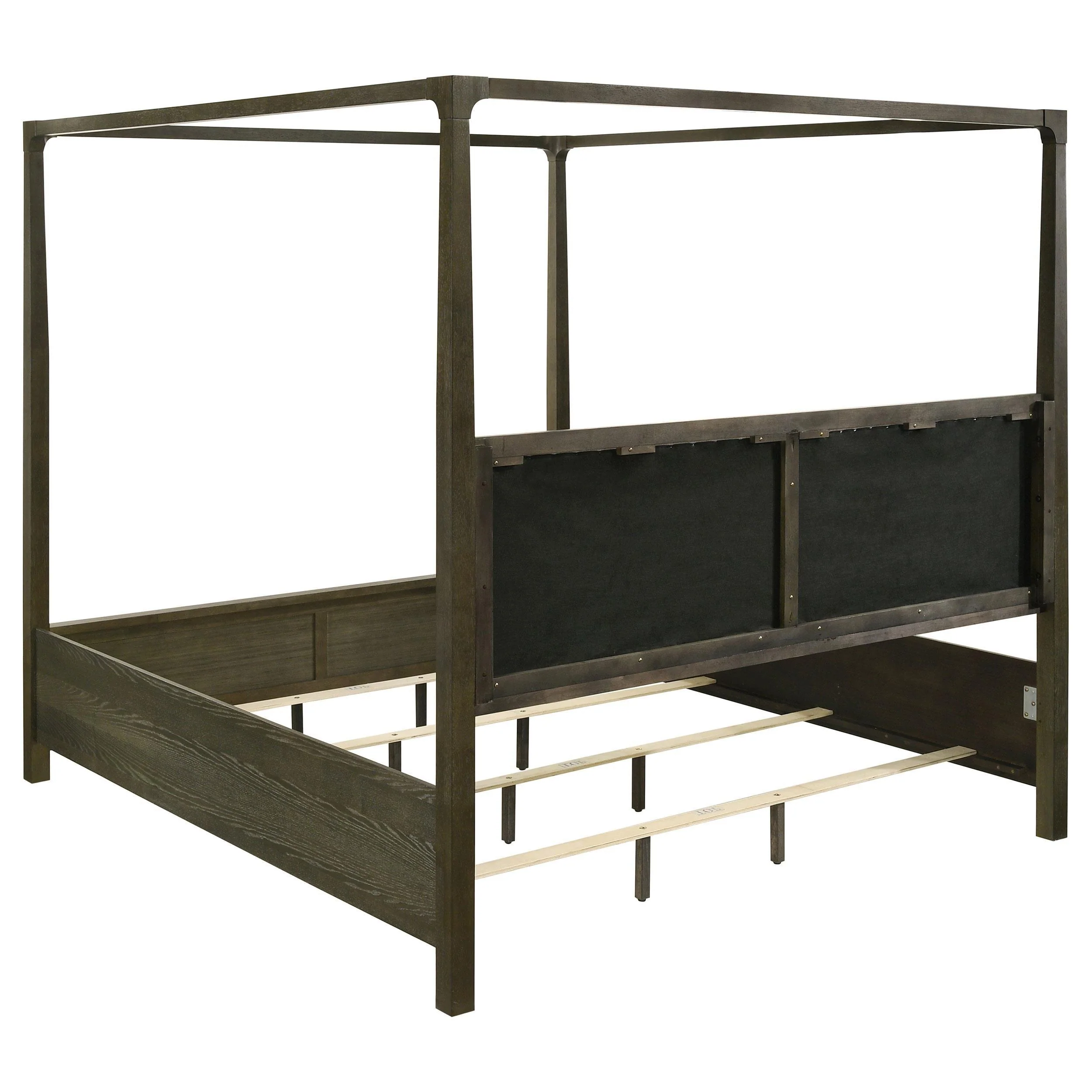 Gran Park Dark Cocoa Eastern King Four Poster Canopy Bed - Image 4